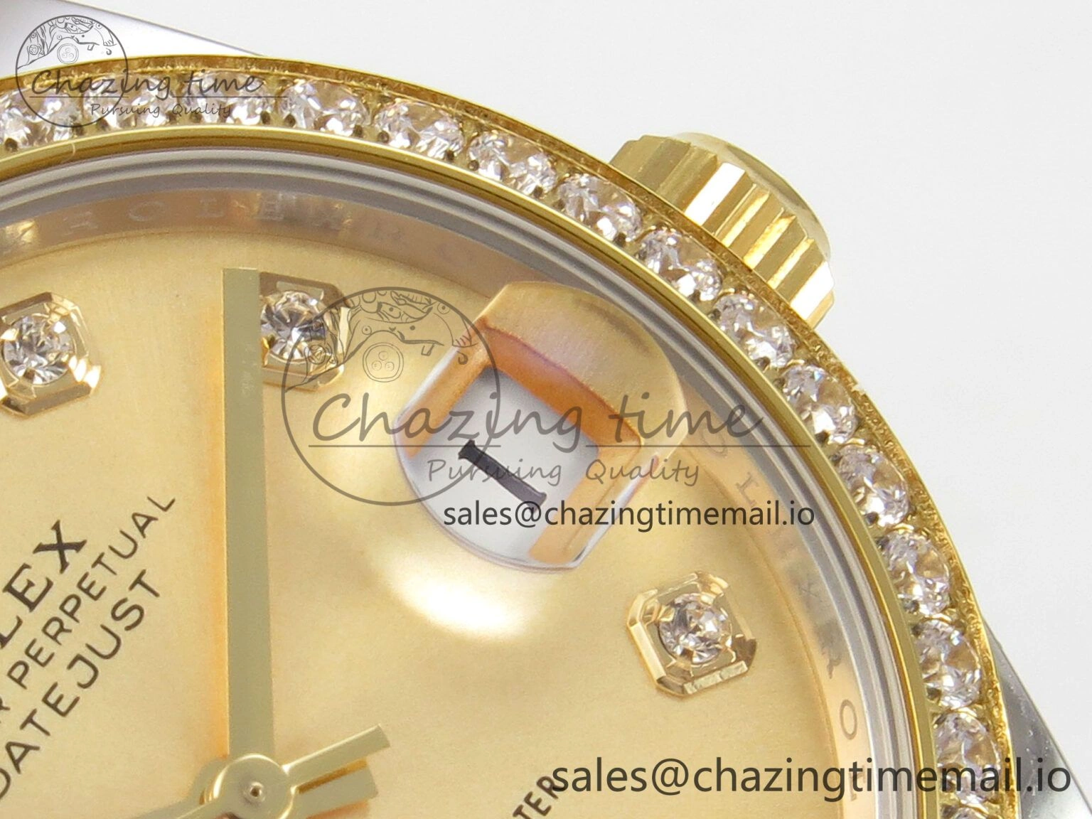 DateJust 31 278383RBR THBF 1:1 Best Edition 904L Steel YG Diamonds Dial Diamonds Bezel on SS YG Jubilee Bracelet HZ Cal. FreshLook 46
