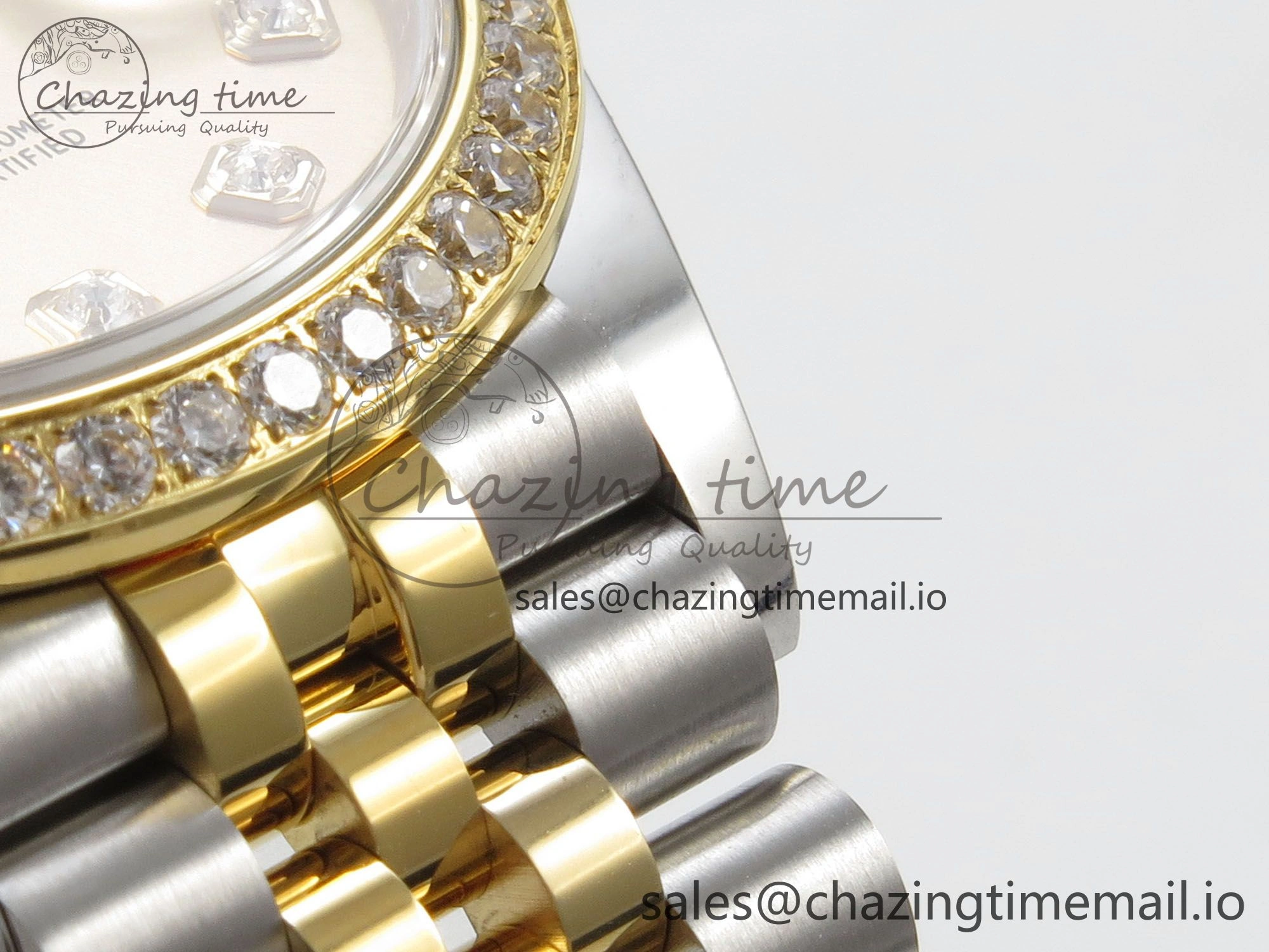 DateJust 31 278383RBR THBF 1:1 Best Edition 904L Steel YG Diamonds Dial Diamonds Bezel on SS YG Jubilee Bracelet HZ Cal. FreshLook 46