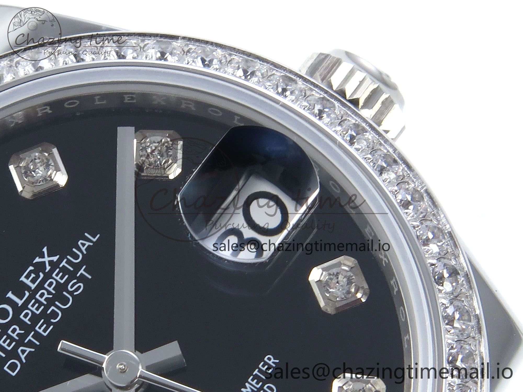 DateJust 31 278384RBR ARF 1:1 Best Edition 904L Steel Black Diamonds Dial Diamonds Bezel on SS Jubilee Bracelet ETA WrinkleFree 457