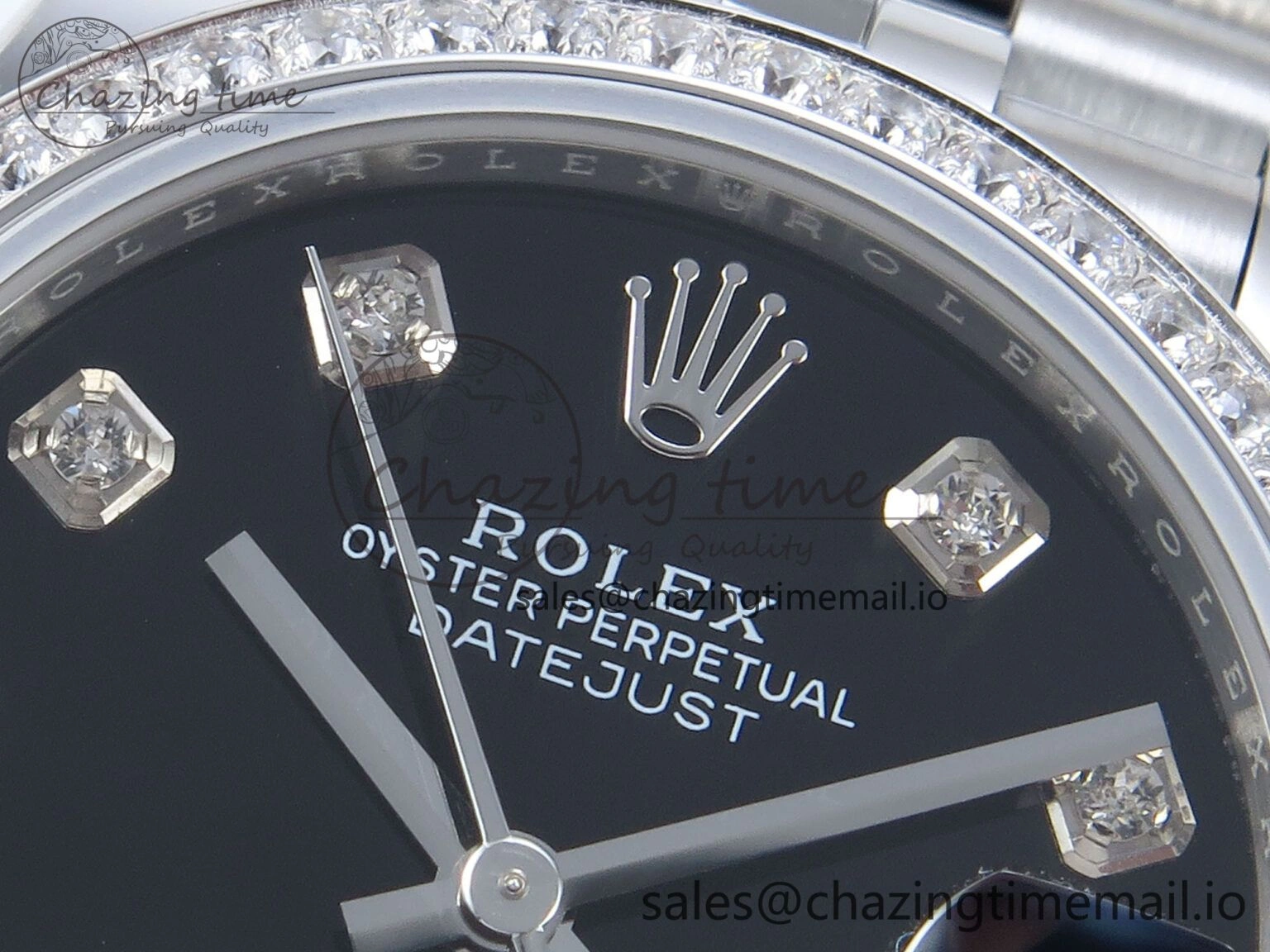 DateJust 31 278384RBR ARF 1:1 Best Edition 904L Steel Black Diamonds Dial Diamonds Bezel on SS Jubilee Bracelet ETA WrinkleFree 457