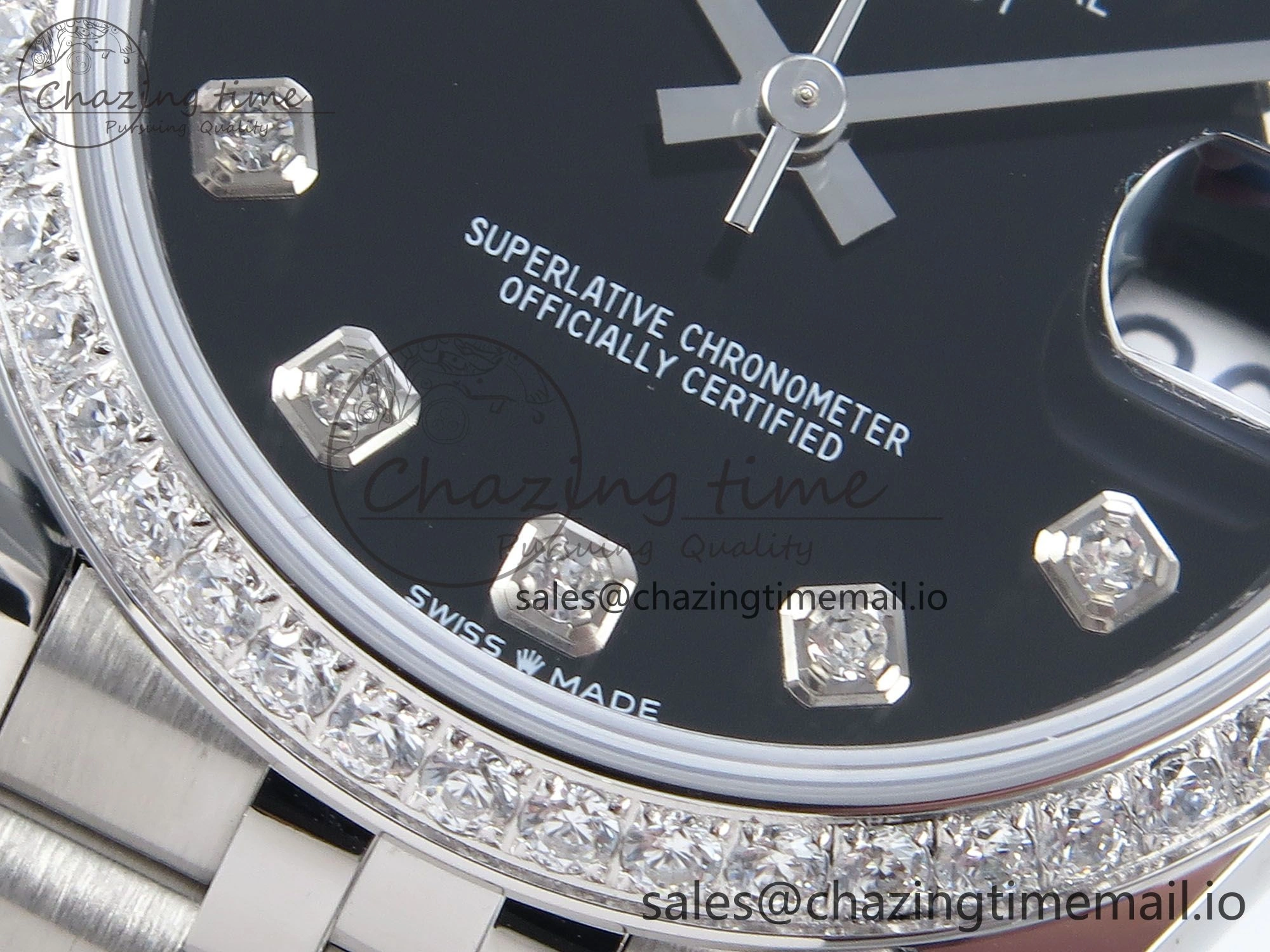 DateJust 31 278384RBR ARF 1:1 Best Edition 904L Steel Black Diamonds Dial Diamonds Bezel on SS Jubilee Bracelet ETA WrinkleFree 457
