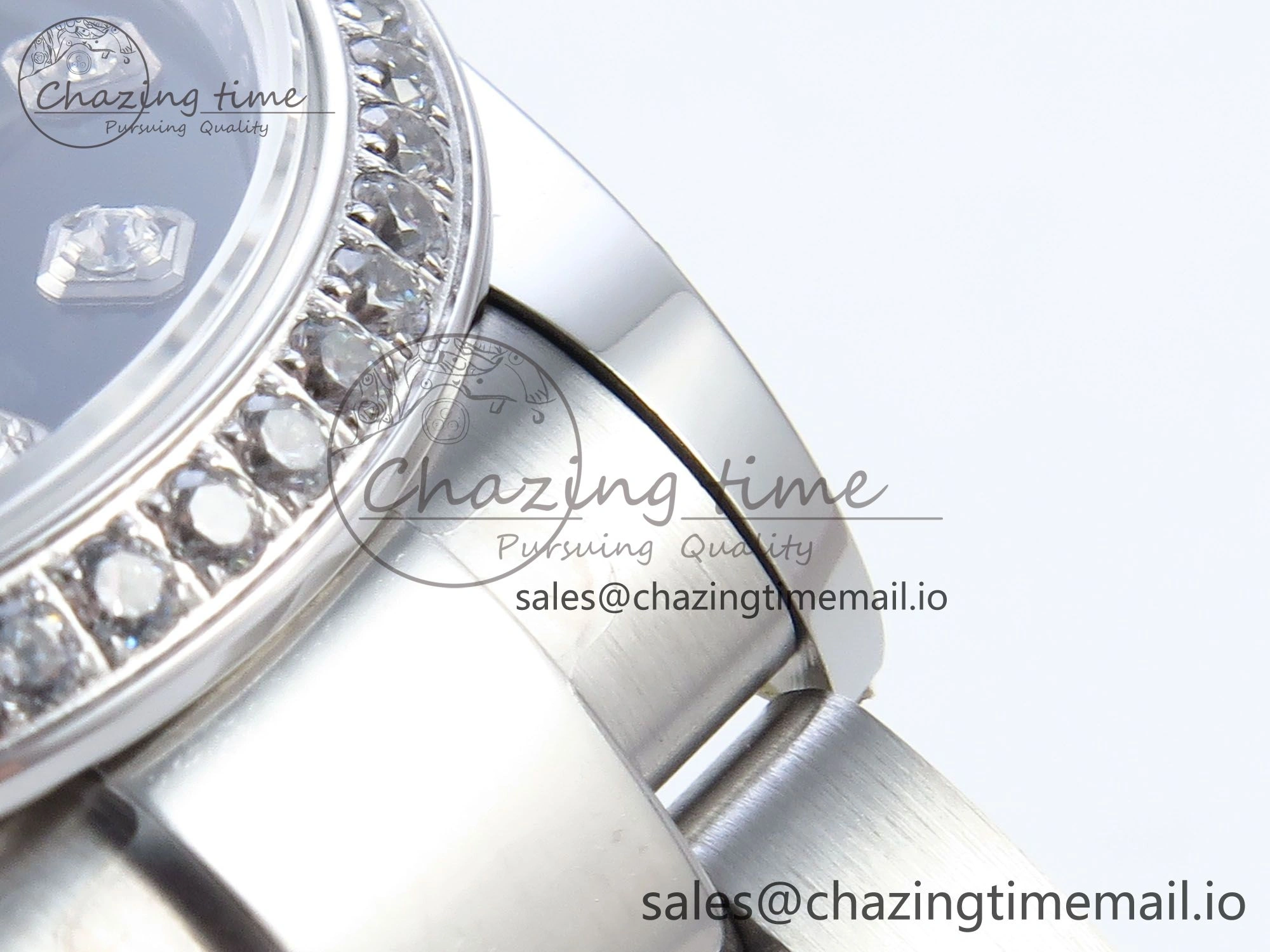 DateJust 31 278384RBR ARF 1:1 Best Edition 904L Steel Black Diamonds Dial Diamonds Bezel on SS Oyster Bracelet ETA HighPerformance 439