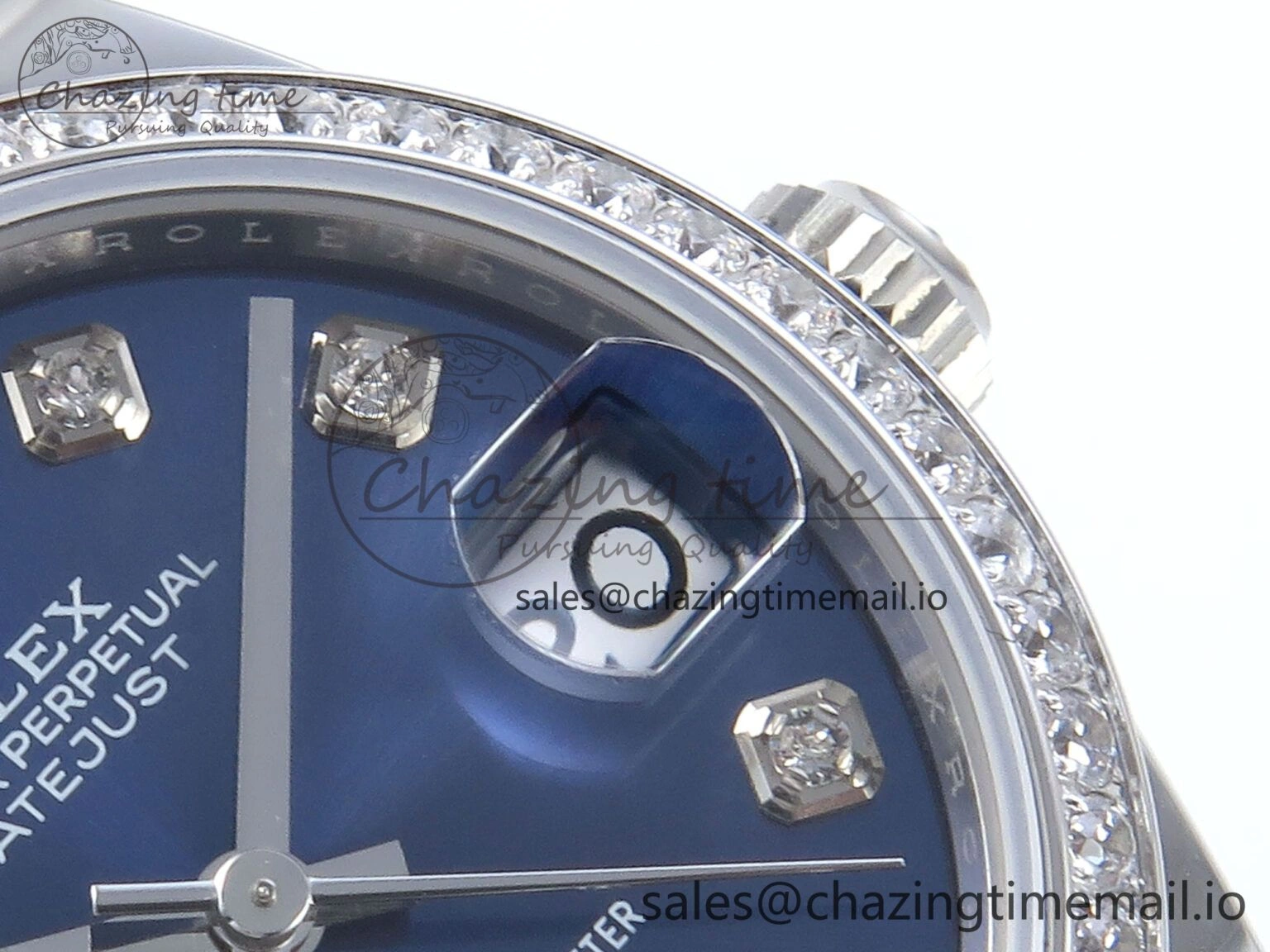 DateJust 31 278384RBR ARF 1:1 Best Edition 904L Steel Blue Diamonds Dial Diamonds Bezel on SS Oyster Bracelet ETA Trendsetting 434