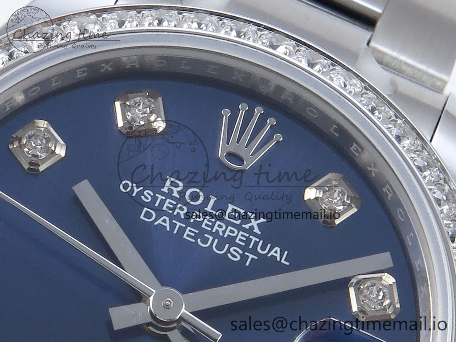 DateJust 31 278384RBR ARF 1:1 Best Edition 904L Steel Blue Diamonds Dial Diamonds Bezel on SS Oyster Bracelet ETA Trendsetting 434