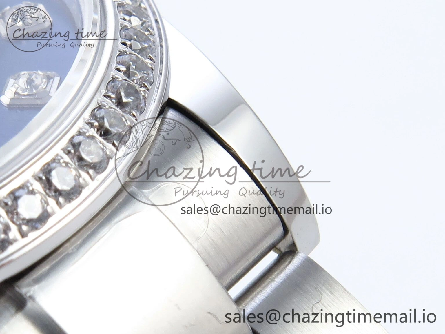 DateJust 31 278384RBR ARF 1:1 Best Edition 904L Steel Blue Diamonds Dial Diamonds Bezel on SS Oyster Bracelet ETA Trendsetting 434