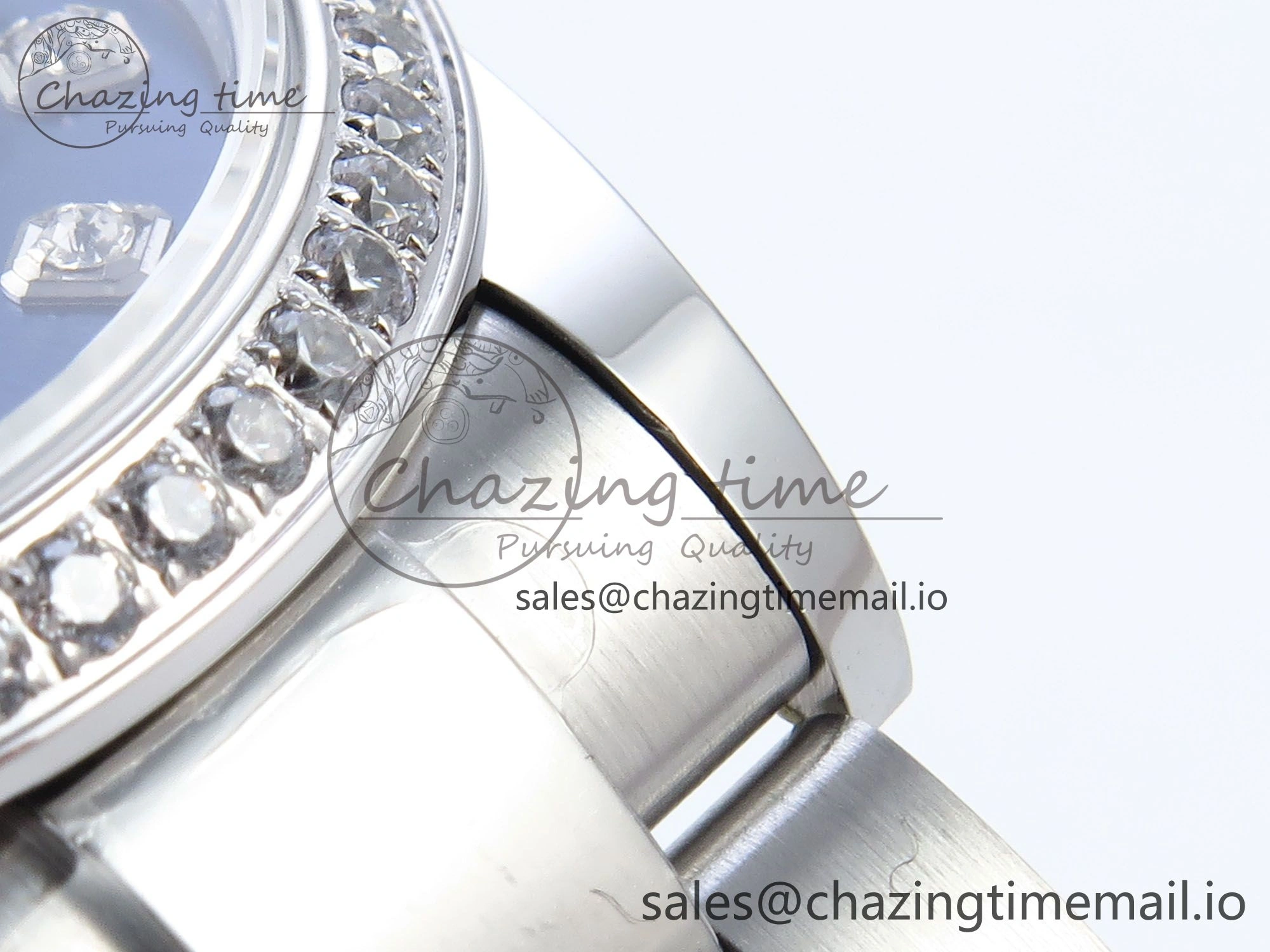 DateJust 31 278384RBR ARF 1:1 Best Edition 904L Steel Blue Diamonds Dial Diamonds Bezel on SS Oyster Bracelet ETA Trendsetting 434
