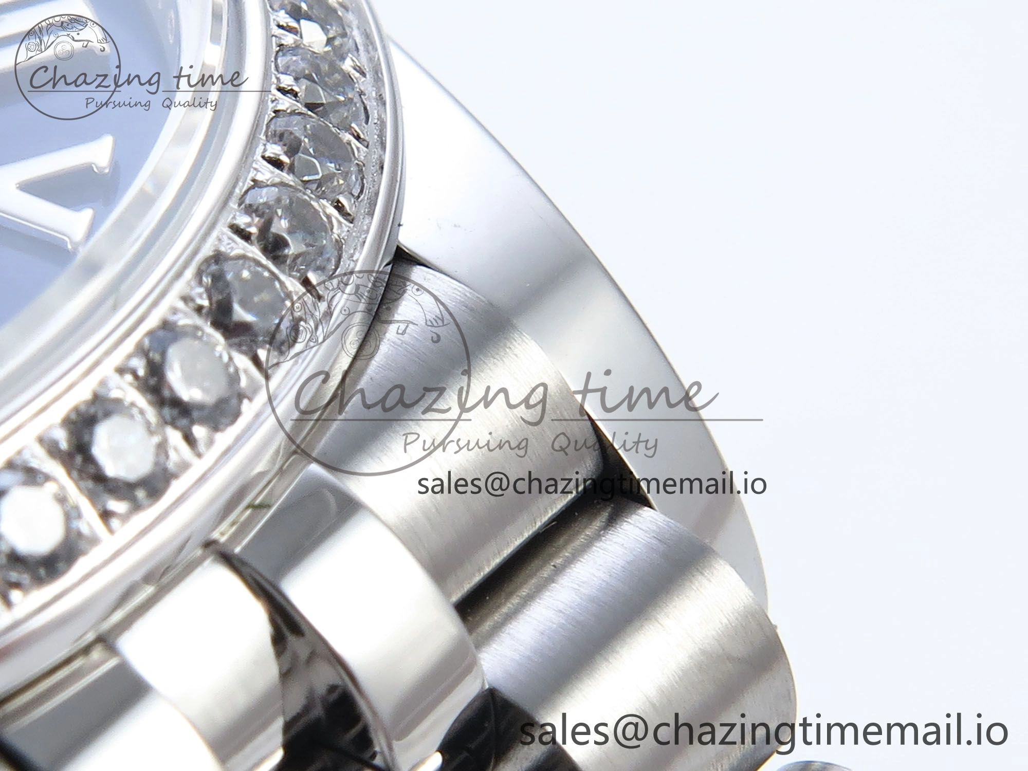 DateJust 31 278384RBR ARF 1:1 Best Edition 904L Steel Blue Roman Dial Diamonds Bezel on SS Jubilee Bracelet ETA Supportive 453
