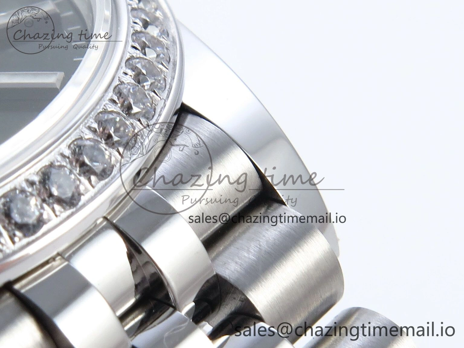 DateJust 31 278384RBR ARF 1:1 Best Edition 904L Steel Green Stick Dial Diamonds Bezel on SS Jubilee Bracelet ETA Original 450