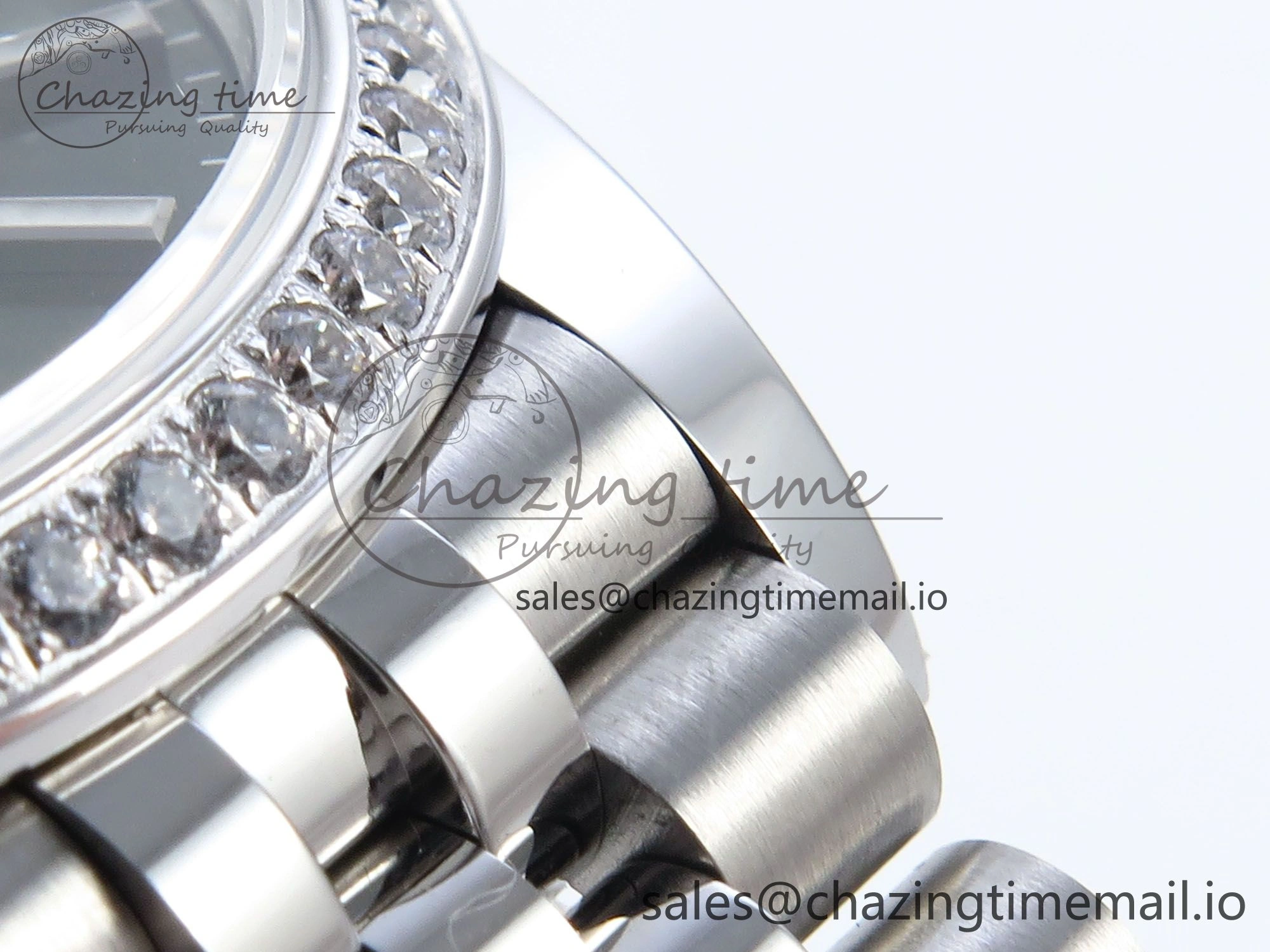 DateJust 31 278384RBR ARF 1:1 Best Edition 904L Steel Green Stick Dial Diamonds Bezel on SS Jubilee Bracelet ETA Original 450