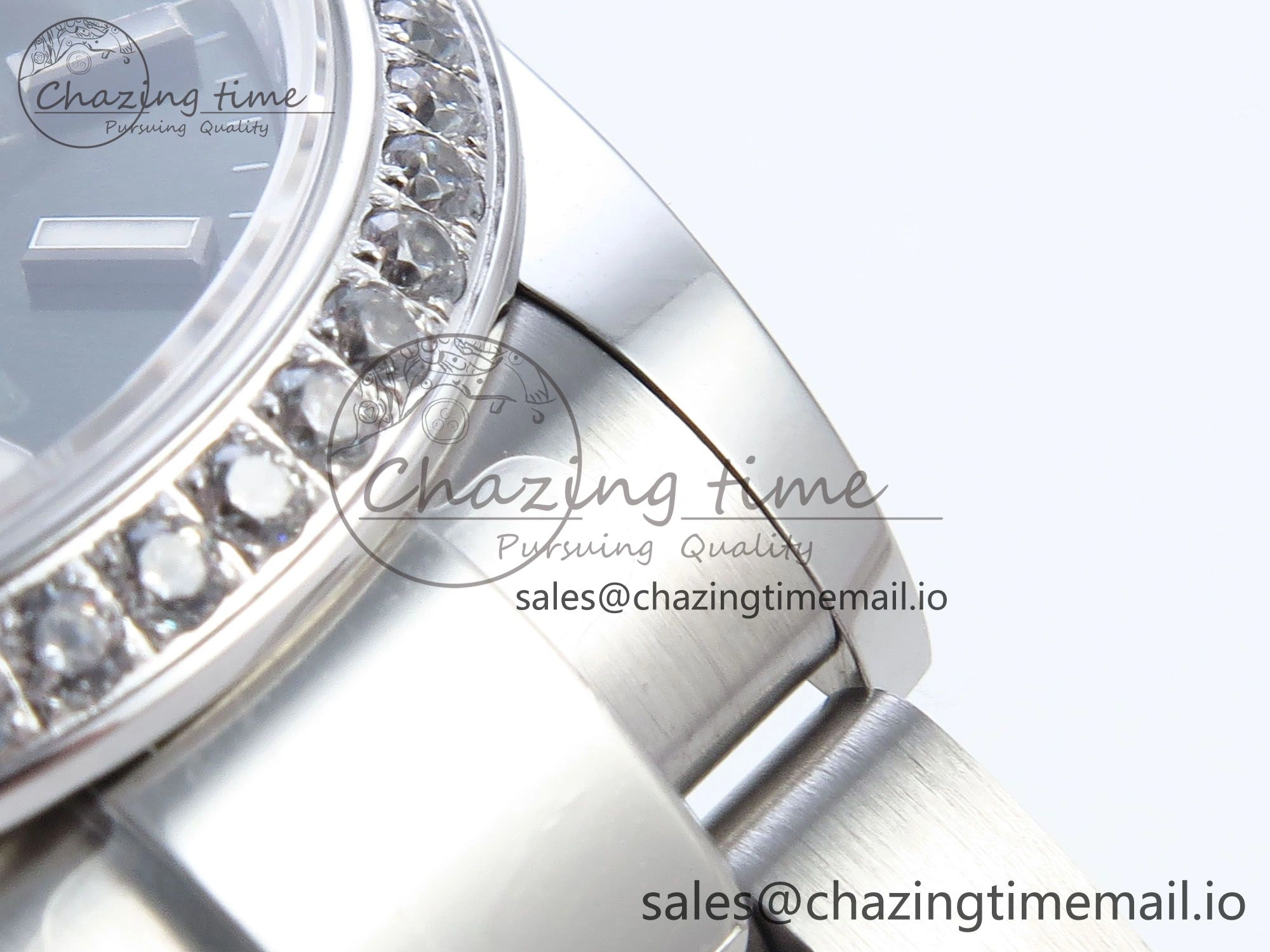 Sustainable DateJust 31 278384RBR ARF 1:1 Best Edition 904L Steel Green Stick Dial Diamonds Bezel on SS Oyster Bracelet ETA 429