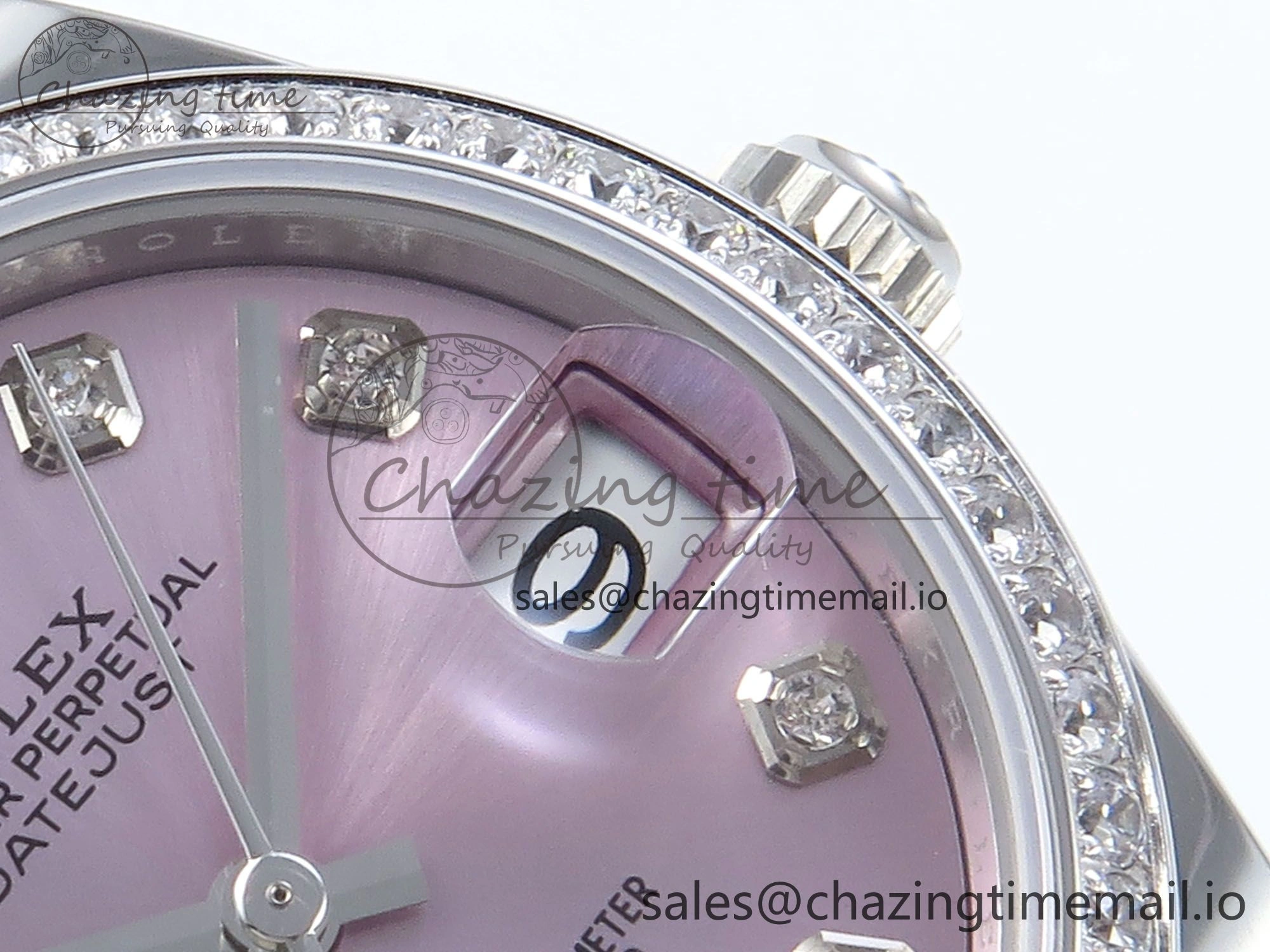 Packable DateJust 31 278384RBR ARF 1:1 Best Edition 904L Steel Pink Diamonds Dial Diamonds Bezel on SS Jubilee Bracelet ETA 451