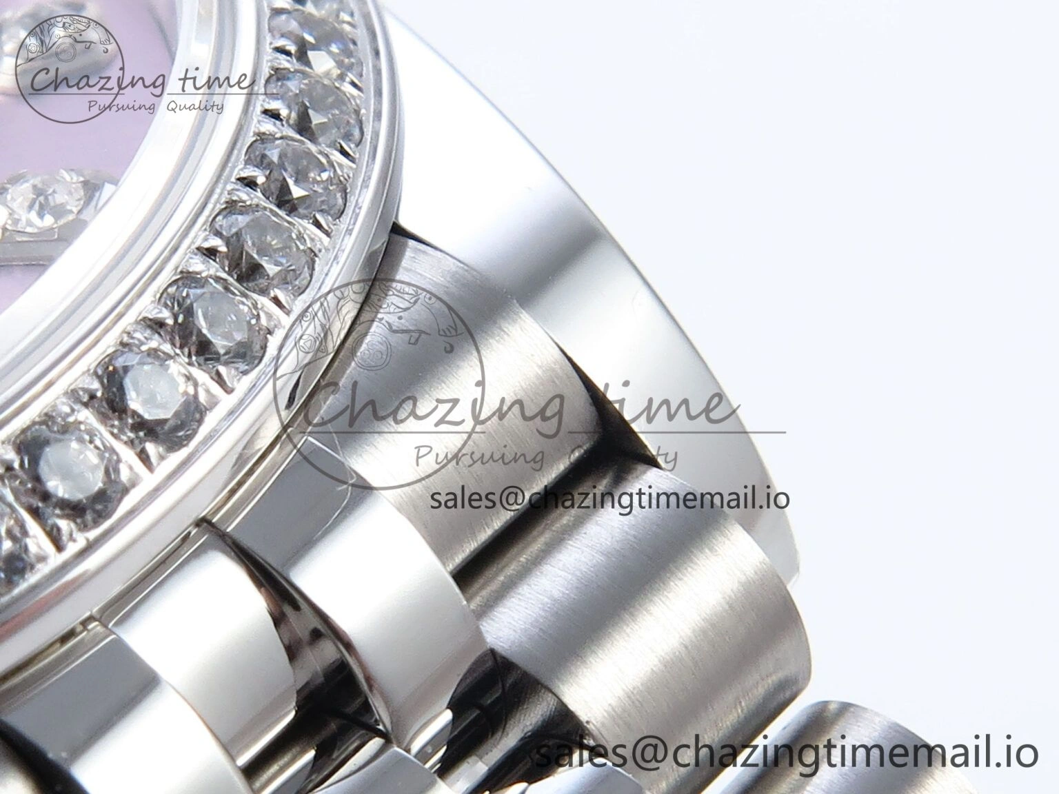 Packable DateJust 31 278384RBR ARF 1:1 Best Edition 904L Steel Pink Diamonds Dial Diamonds Bezel on SS Jubilee Bracelet ETA 451