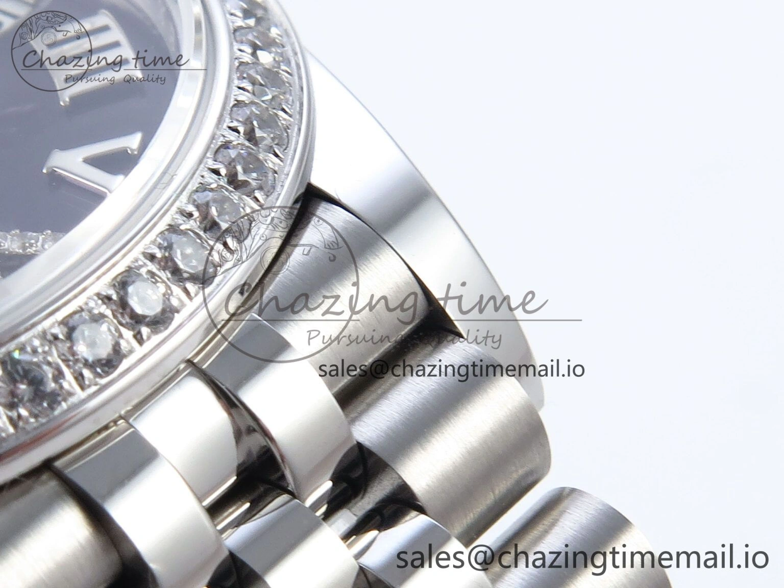 Seasonal DateJust 31 278384RBR ARF 1:1 Best Edition 904L Steel Purple Roman Diamonds Dial Diamonds Bezel on SS Jubilee Bracelet ETA 447