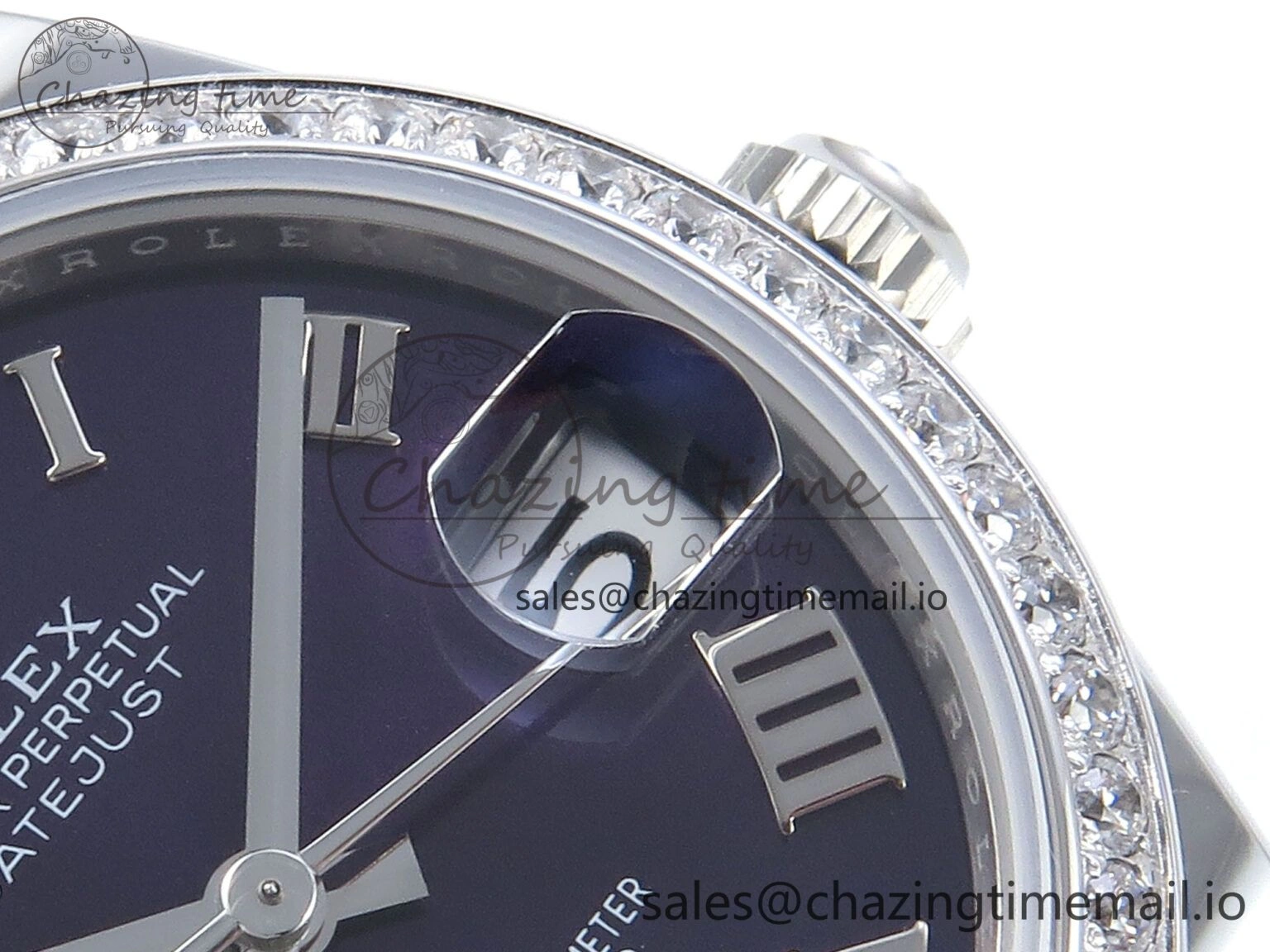 Upgraded DateJust 31 278384RBR ARF 1:1 Best Edition 904L Steel Purple Roman Diamonds Dial Diamonds Bezel on SS Oyster Bracelet ETA 427