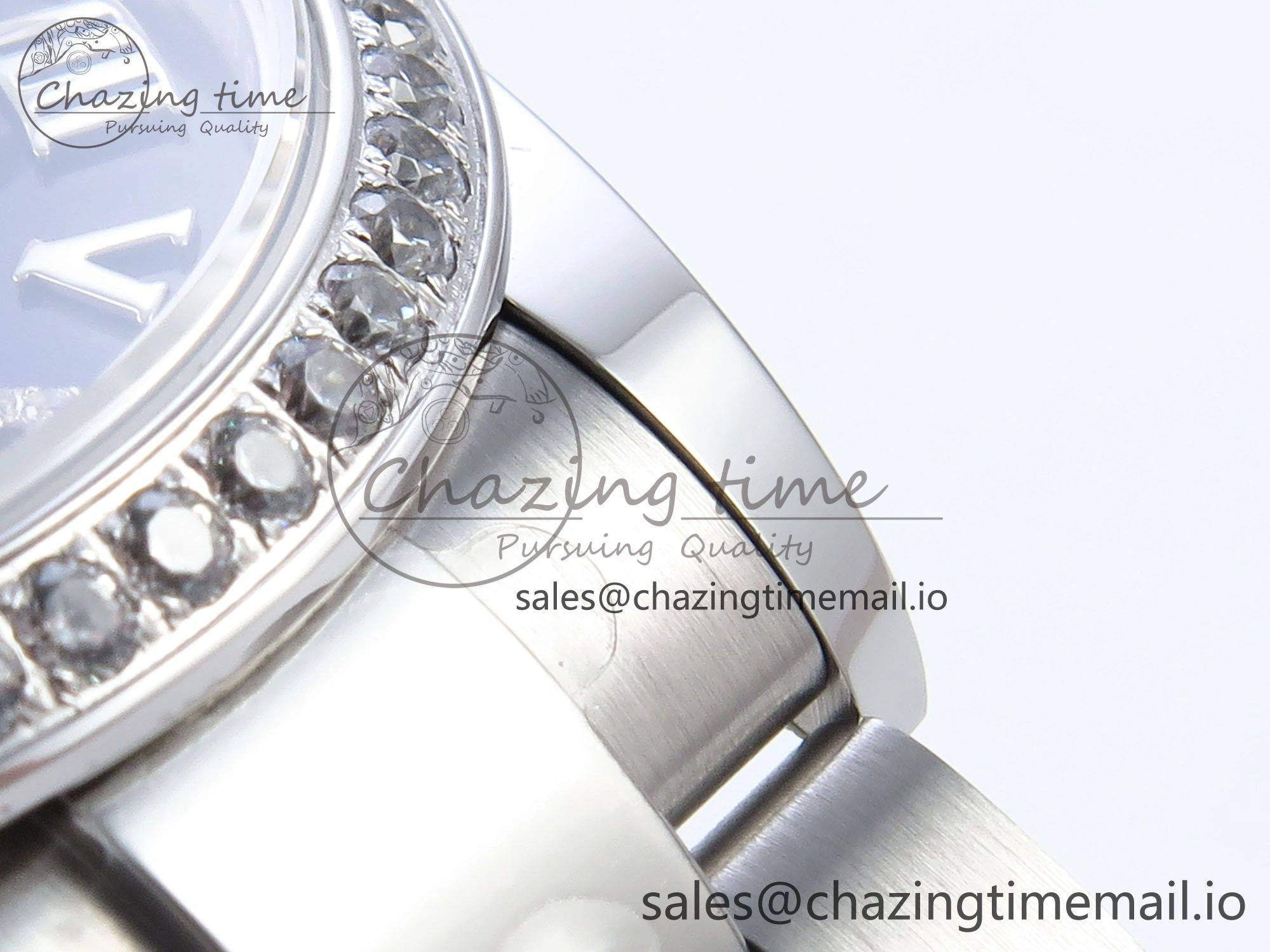 Upgraded DateJust 31 278384RBR ARF 1:1 Best Edition 904L Steel Purple Roman Diamonds Dial Diamonds Bezel on SS Oyster Bracelet ETA 427