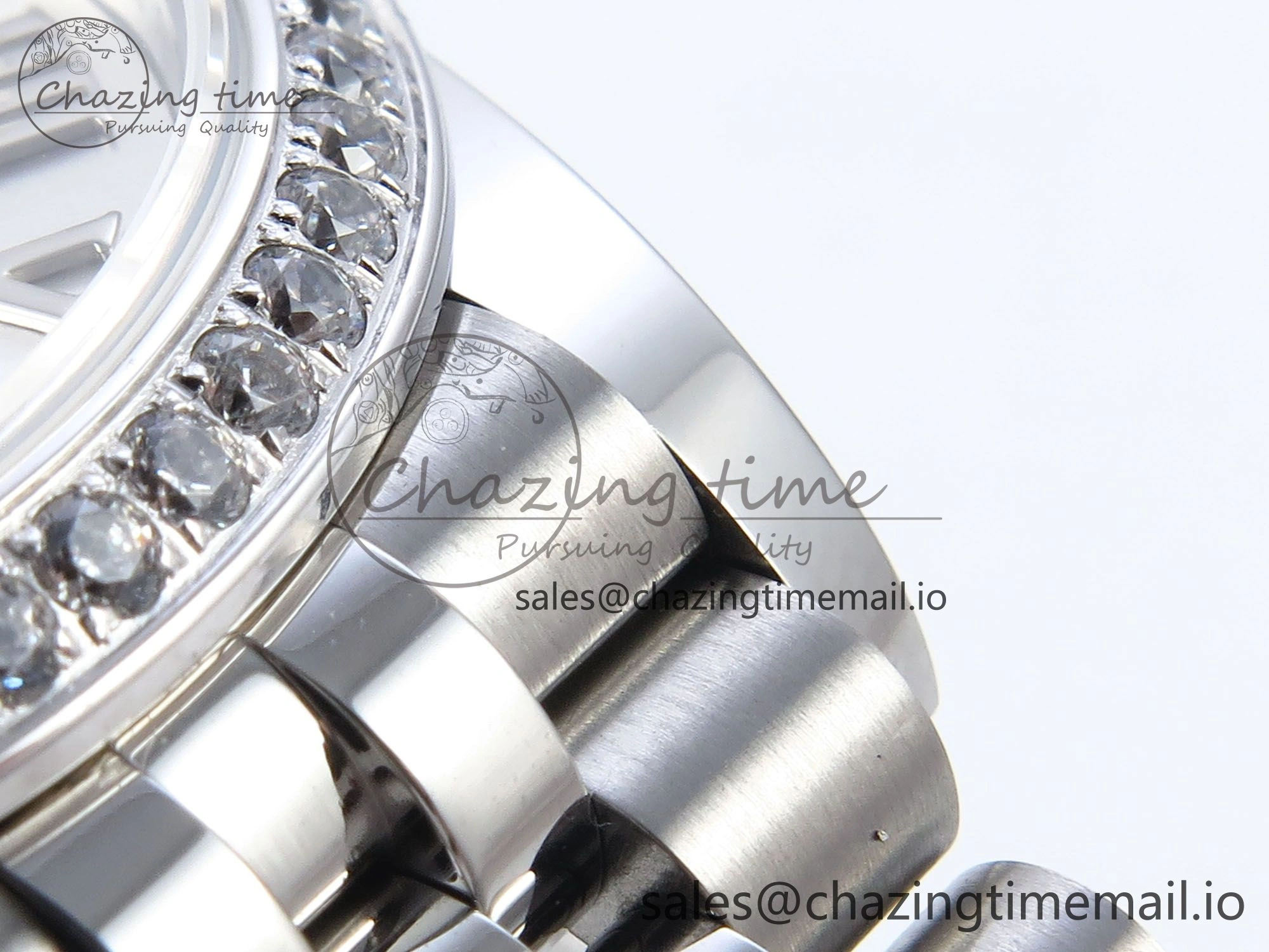 DateJust 31 278384RBR ARF 1:1 Best Edition 904L Steel Silver Roman Dial Diamonds Bezel on SS Jubilee Bracelet ETA Premium 445