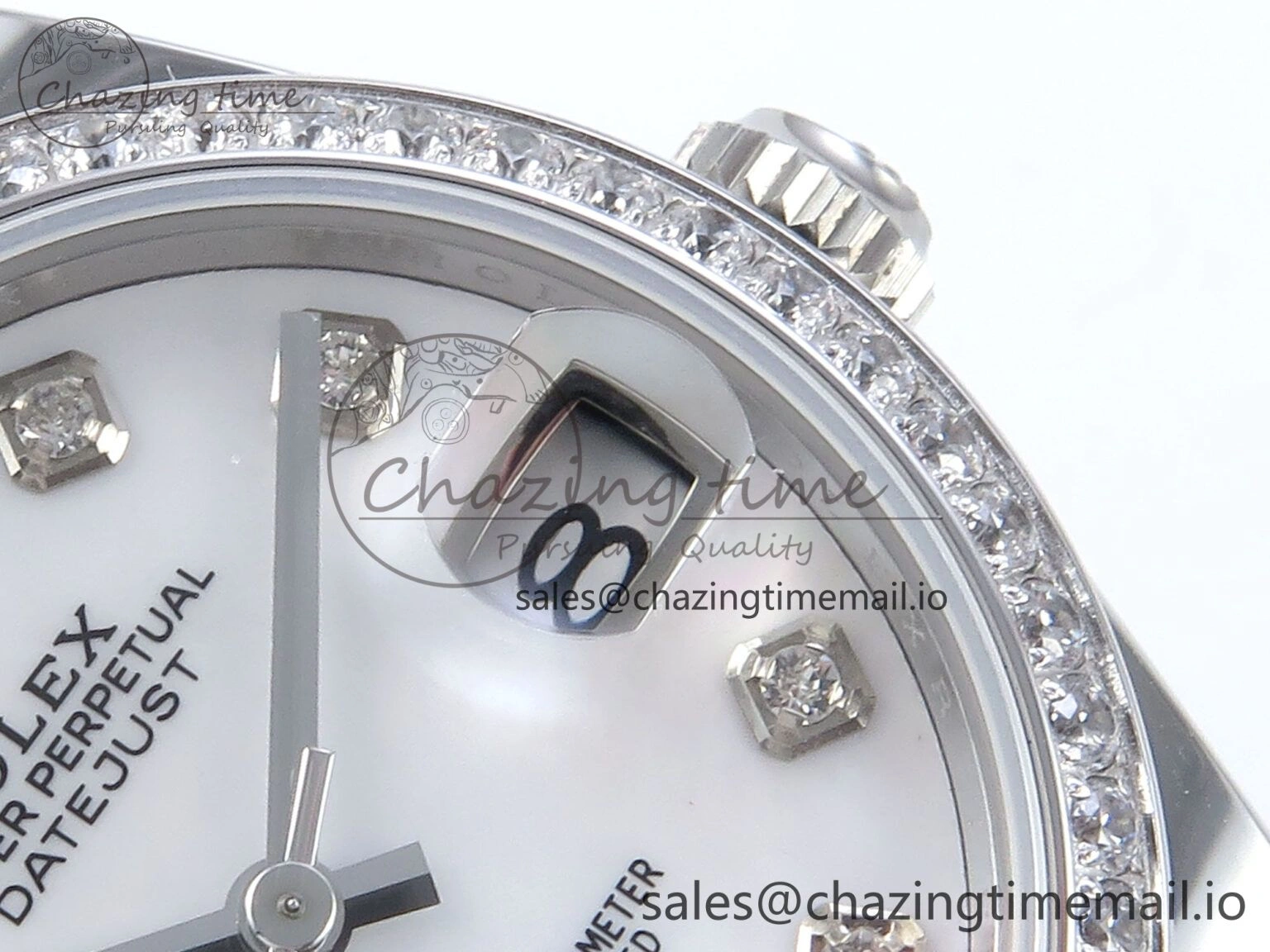 DateJust 31 278384RBR ARF 1:1 Best Edition 904L Steel White MOP Dial Diamonds Bezel on SS Jubilee Bracelet ETA Minimalist 448