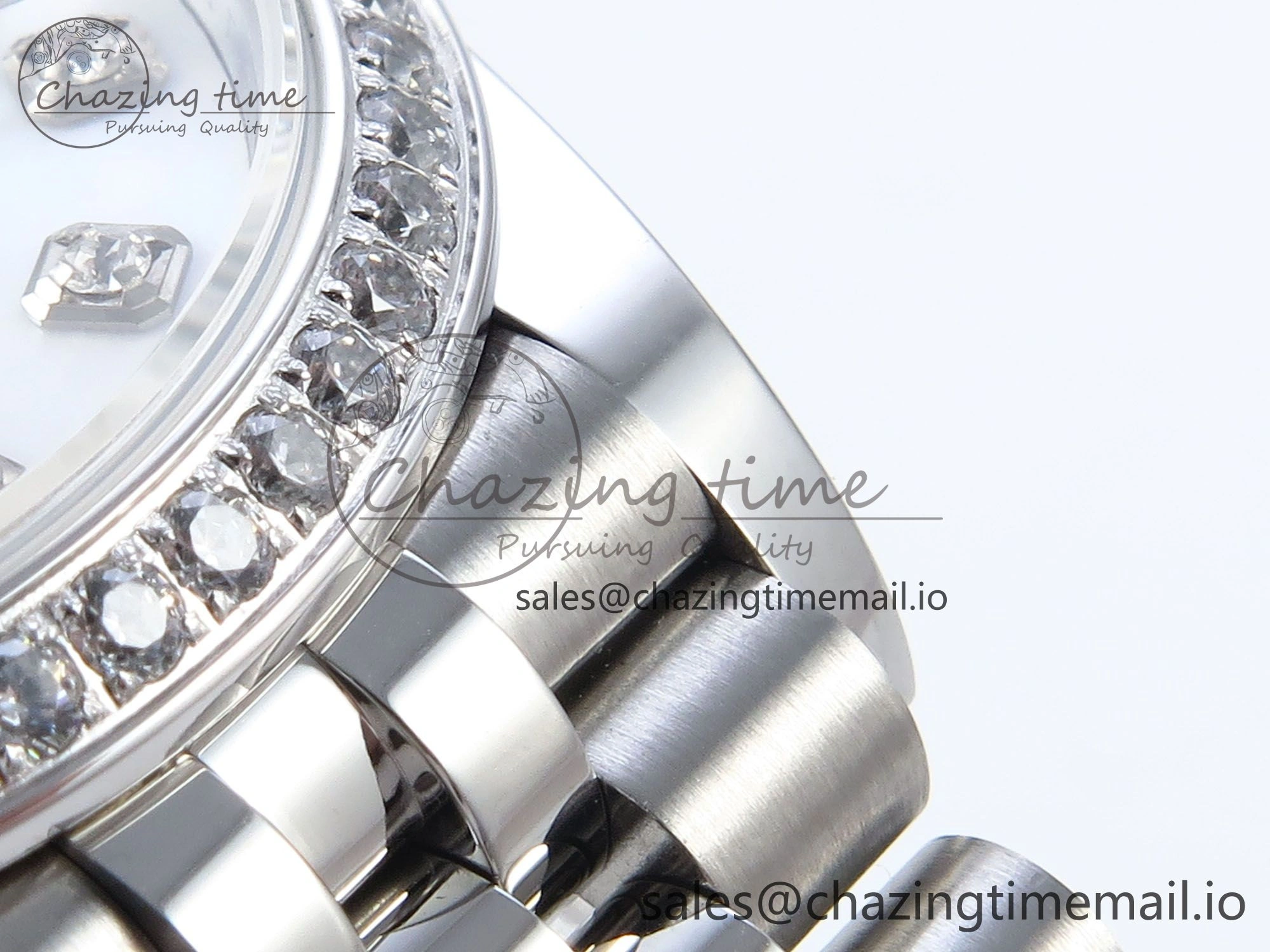 DateJust 31 278384RBR ARF 1:1 Best Edition 904L Steel White MOP Dial Diamonds Bezel on SS Jubilee Bracelet ETA Minimalist 448