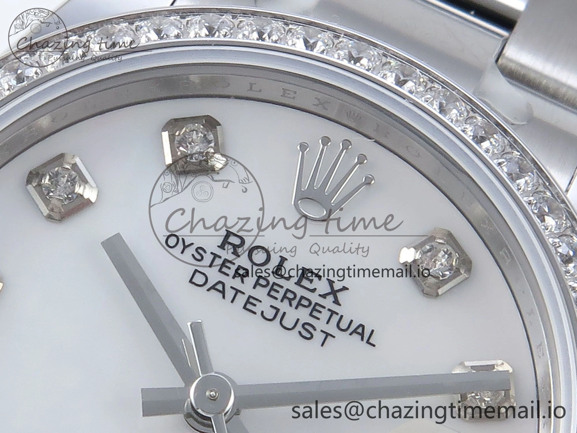 DateJust 31 278384RBR ARF 1:1 Best Edition 904L Steel White MOP Dial Diamonds Bezel on SS Oyster Bracelet ETA Sustainable 430