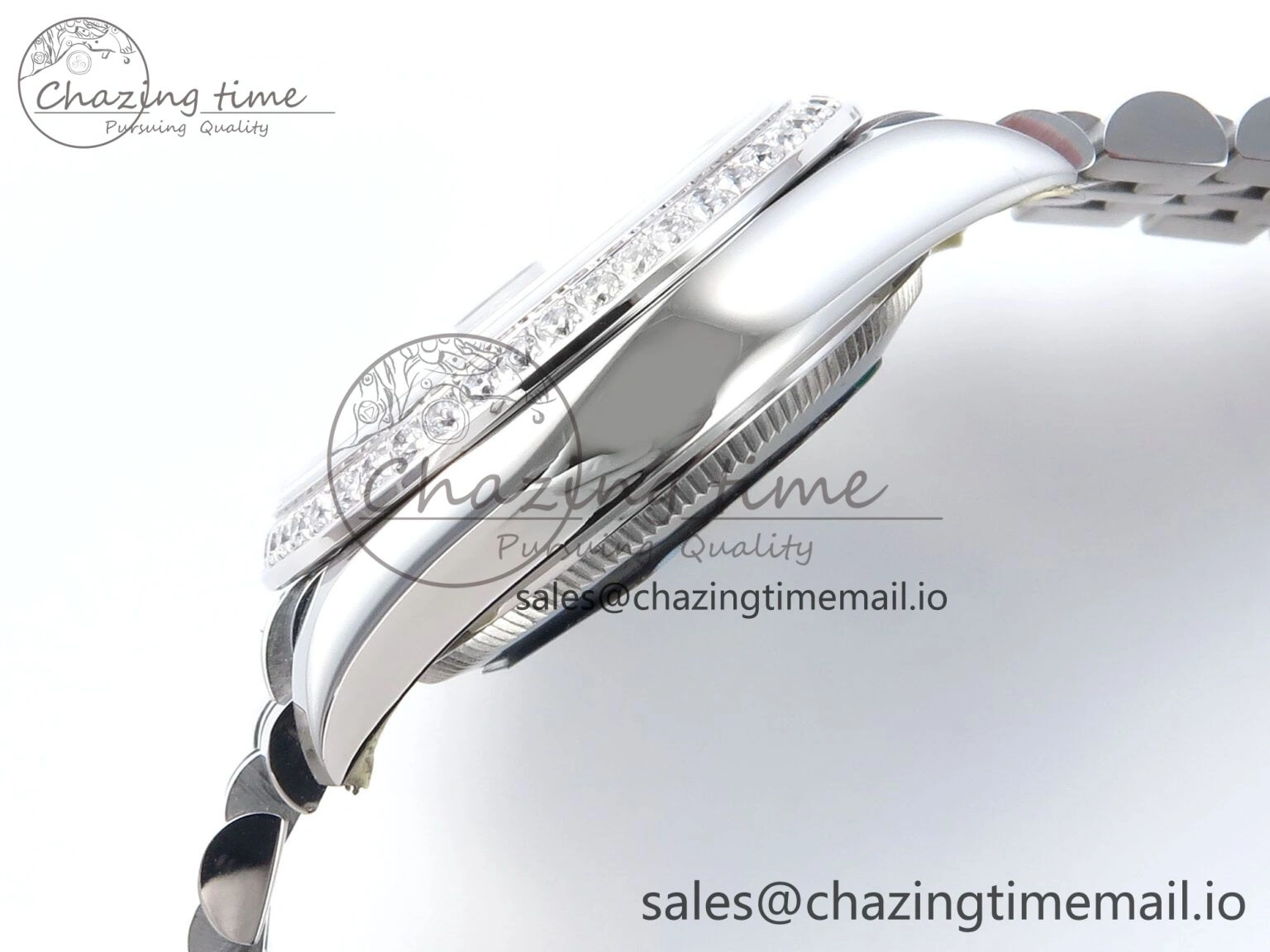 SmartChoice DateJust 31 278384RBR ARF 1:1 Best Edition 904L Steel White Roman Dial Diamonds Bezel on SS Jubilee Bracelet ETA 456
