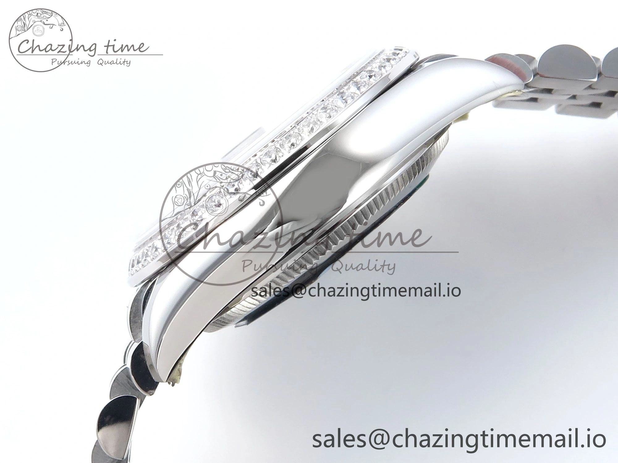 SmartChoice DateJust 31 278384RBR ARF 1:1 Best Edition 904L Steel White Roman Dial Diamonds Bezel on SS Jubilee Bracelet ETA 456