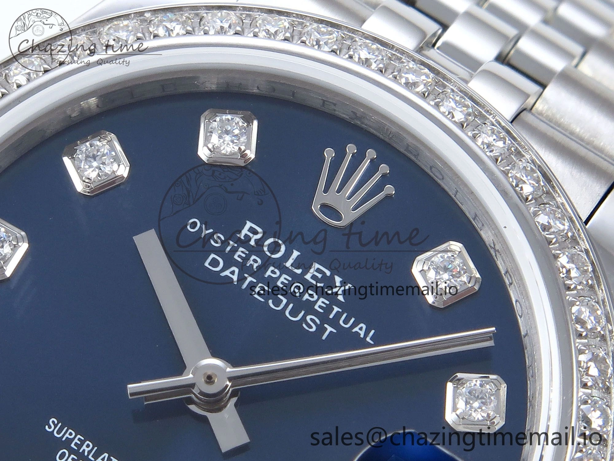 OdorResistant DateJust 31 278384RBR JARF 1:1 Best Edition 904L Steel Blue Diamonds Dial on SS Jubilee Bracelet HZ 874