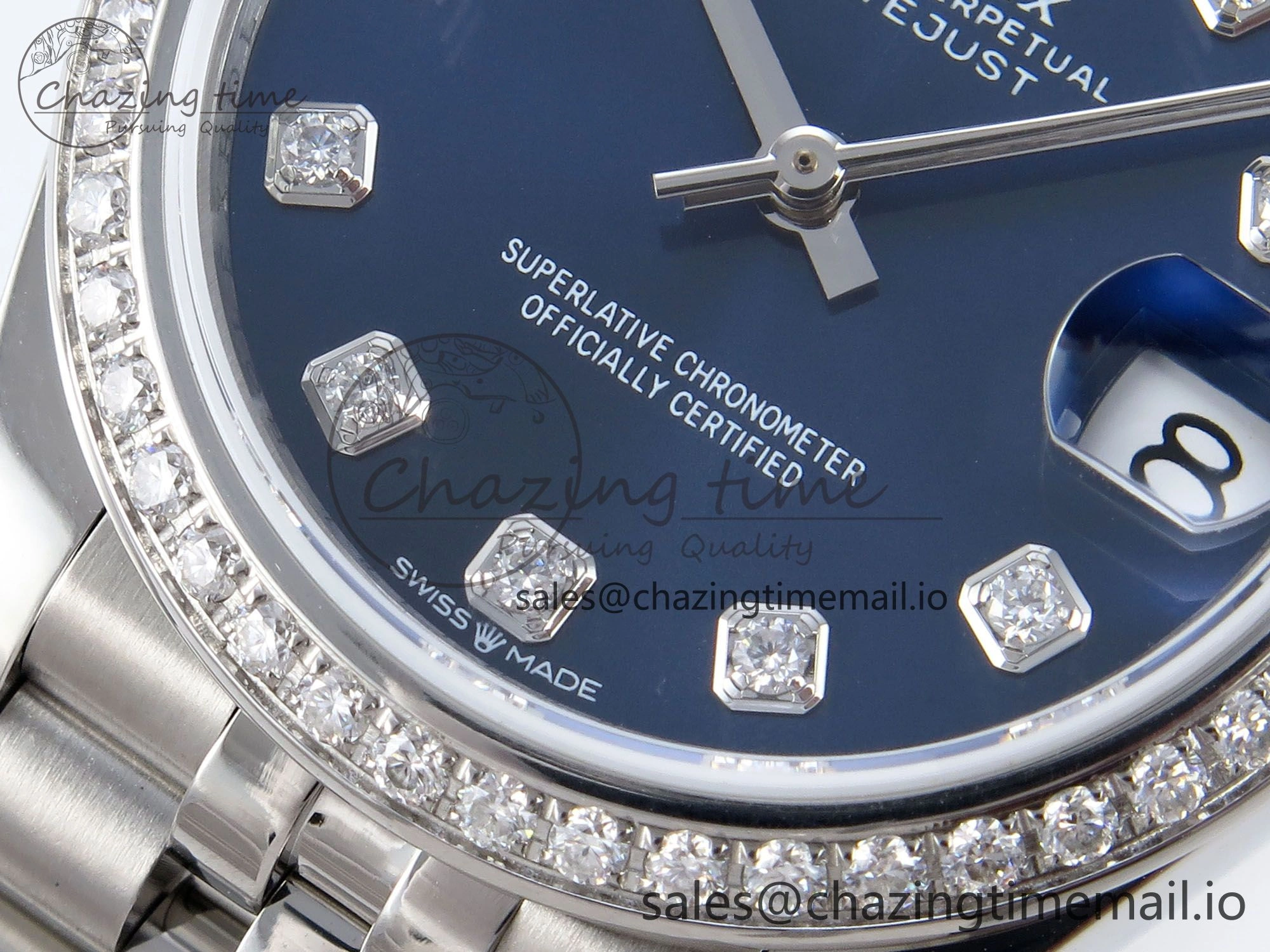OdorResistant DateJust 31 278384RBR JARF 1:1 Best Edition 904L Steel Blue Diamonds Dial on SS Jubilee Bracelet HZ 874