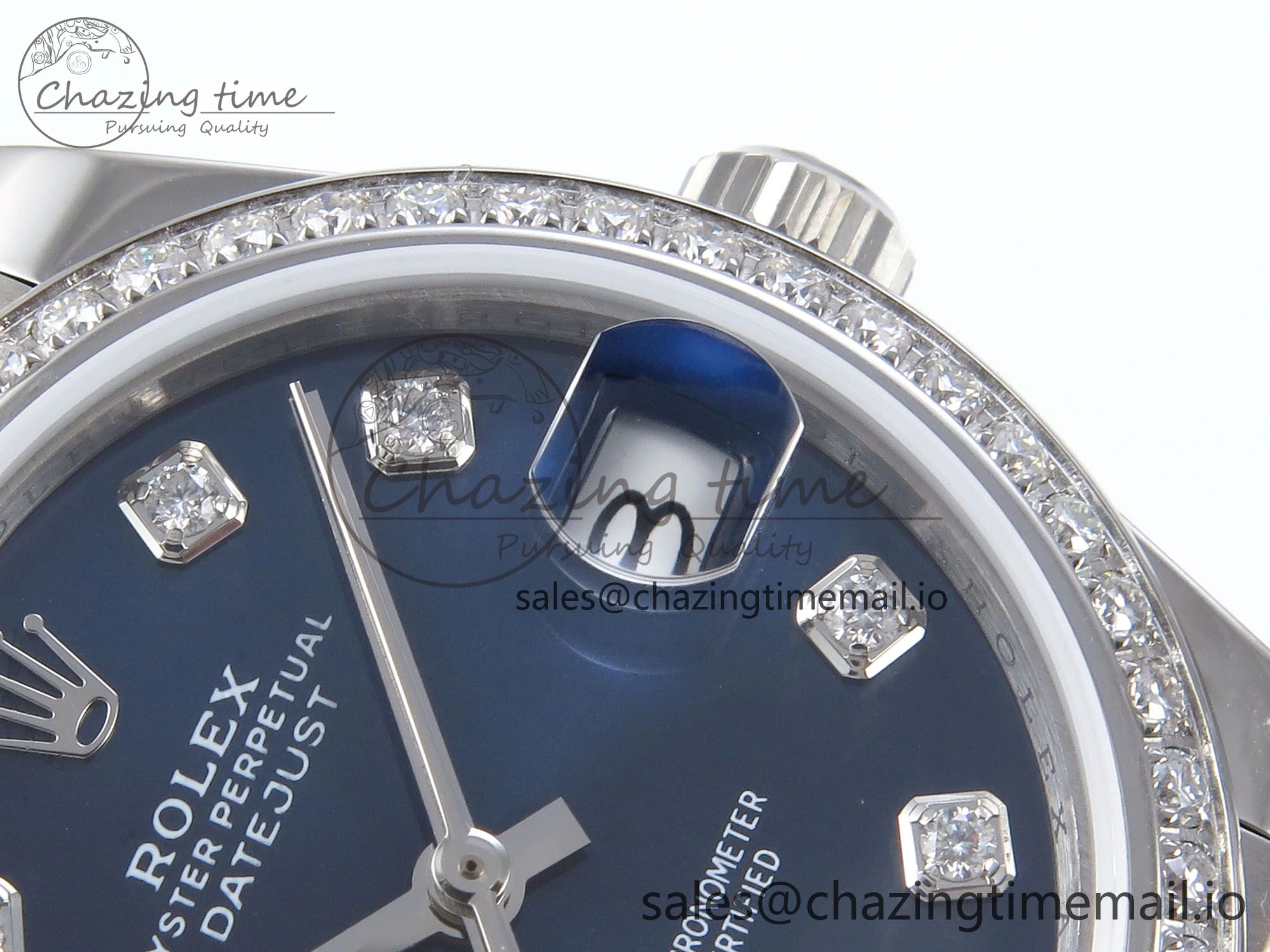 OdorResistant DateJust 31 278384RBR JARF 1:1 Best Edition 904L Steel Blue Diamonds Dial on SS Jubilee Bracelet HZ 874