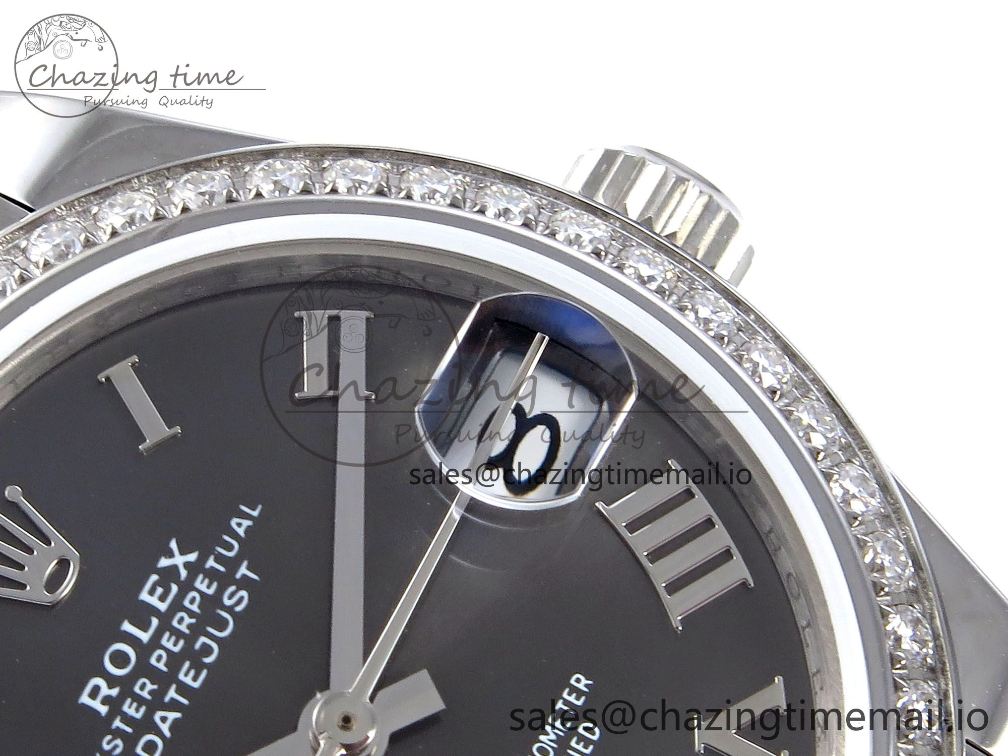 DateJust 31 278384RBR JARF 1:1 Best Edition 904L Steel Gray Roman Diamonds Dial on SS Jubilee Bracelet HZ BestValue 875