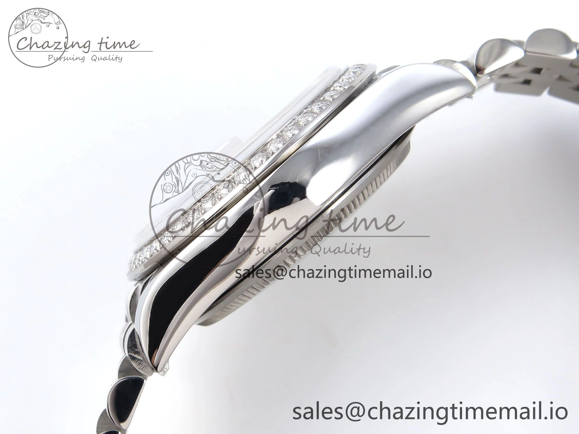 DateJust 31 278384RBR JARF 1:1 Best Edition 904L Steel Gray Roman Diamonds Dial on SS Jubilee Bracelet HZ BestValue 875
