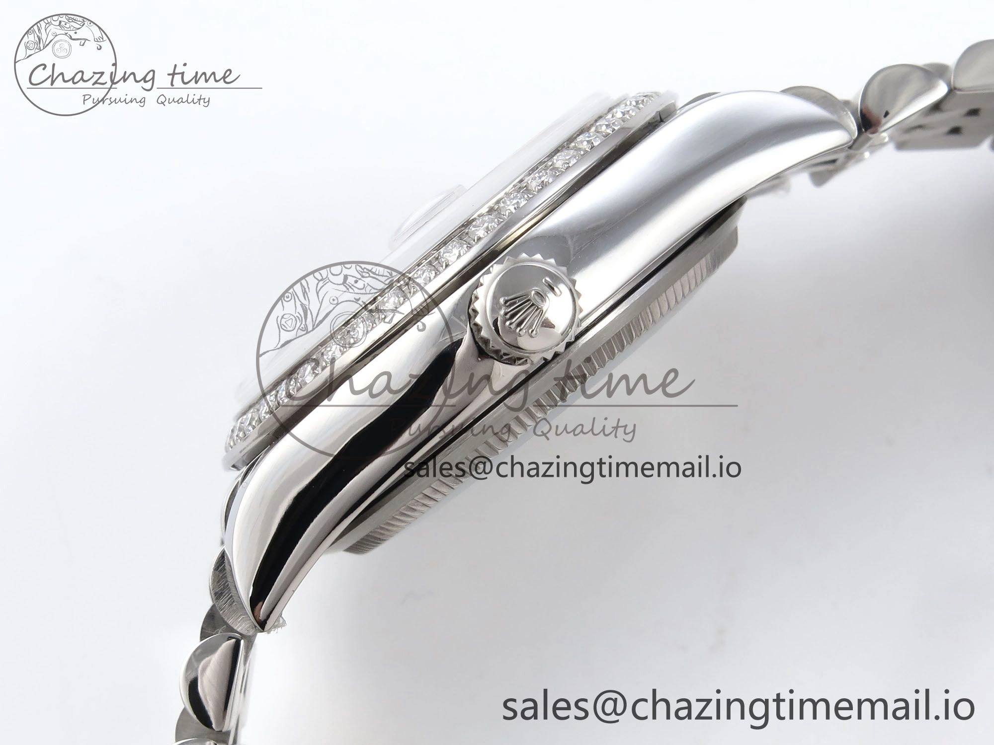 DateJust 31 278384RBR JARF 1:1 Best Edition 904L Steel Gray Roman Diamonds Dial on SS Jubilee Bracelet HZ BestValue 875