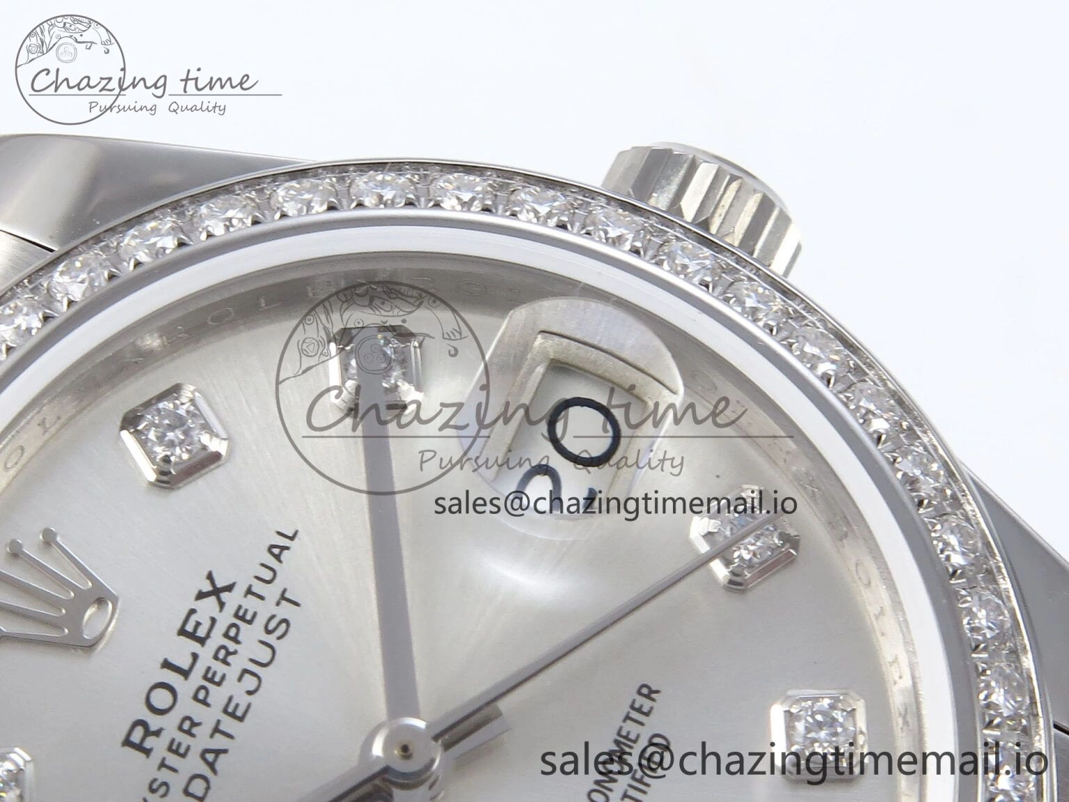 Stretchable DateJust 31 278384RBR JARF 1:1 Best Edition 904L Steel Silver Diamonds Dial on SS Jubilee Bracelet HZ 872