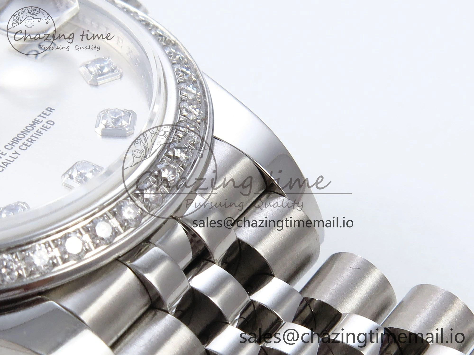 Stretchable DateJust 31 278384RBR JARF 1:1 Best Edition 904L Steel Silver Diamonds Dial on SS Jubilee Bracelet HZ 872