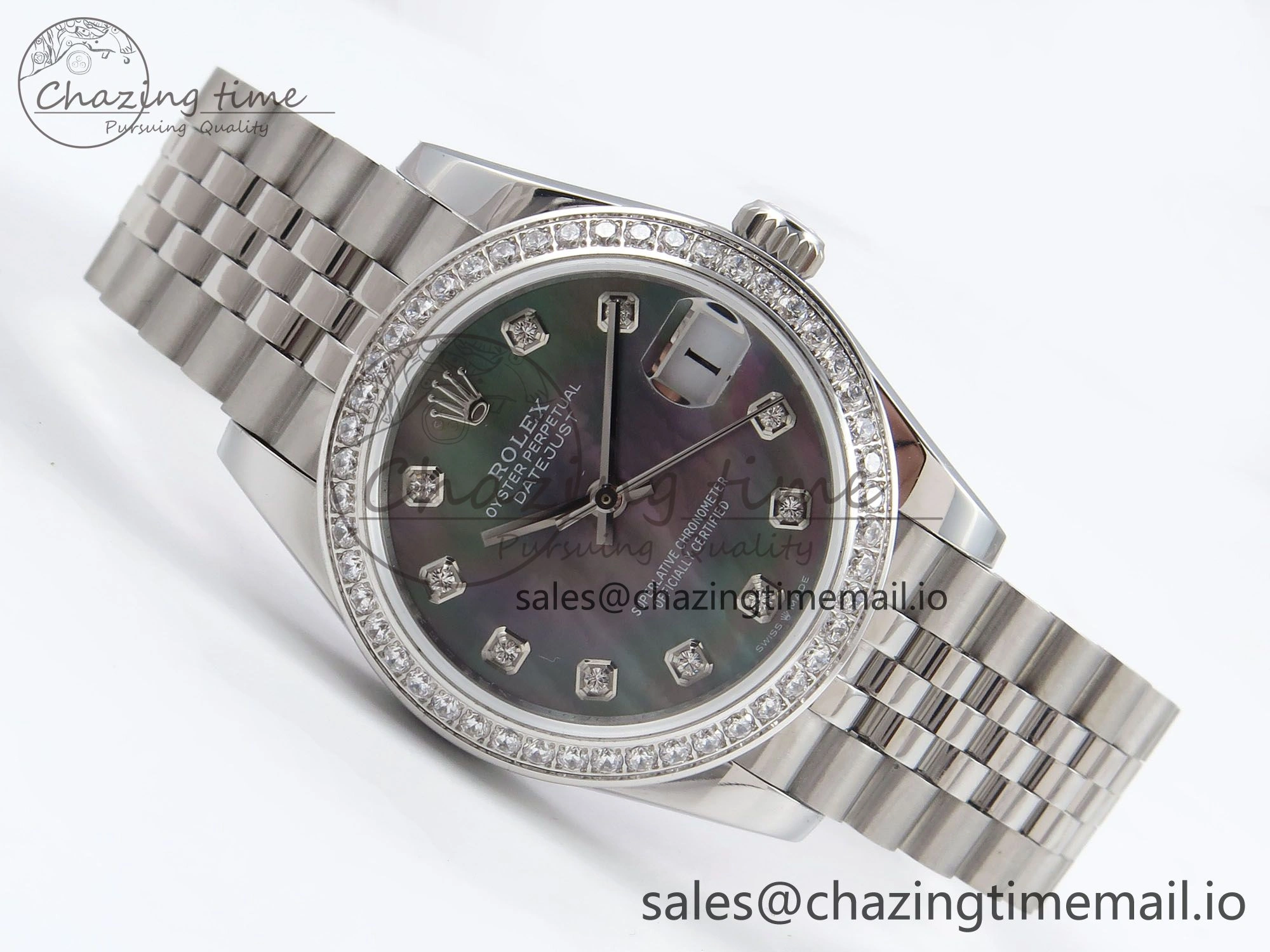 DateJust 31 278384RBR SS GMF 1:1 Best Edition 904L Steel Meteorite Diamonds Dial on Jubilee Bracelet A Classic 1154