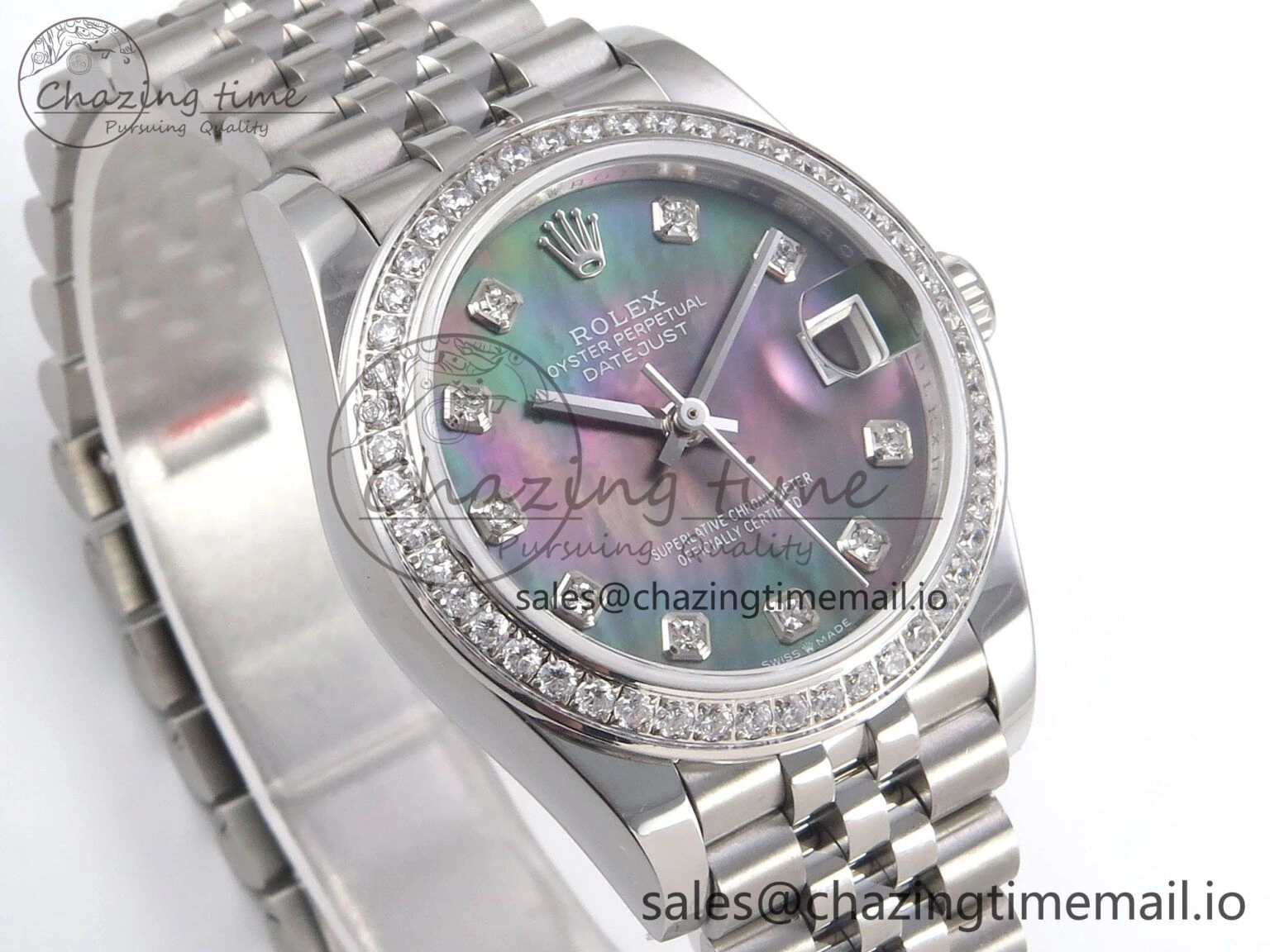 DateJust 31 278384RBR SS GMF 1:1 Best Edition 904L Steel Meteorite Diamonds Dial on Jubilee Bracelet A Classic 1154