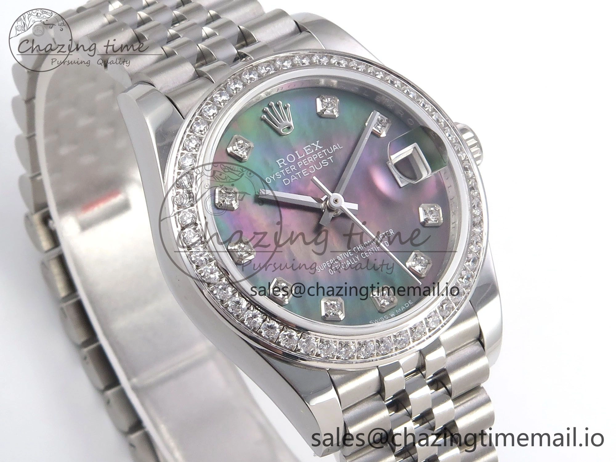 DateJust 31 278384RBR SS GMF 1:1 Best Edition 904L Steel Meteorite Diamonds Dial on Jubilee Bracelet A Classic 1154