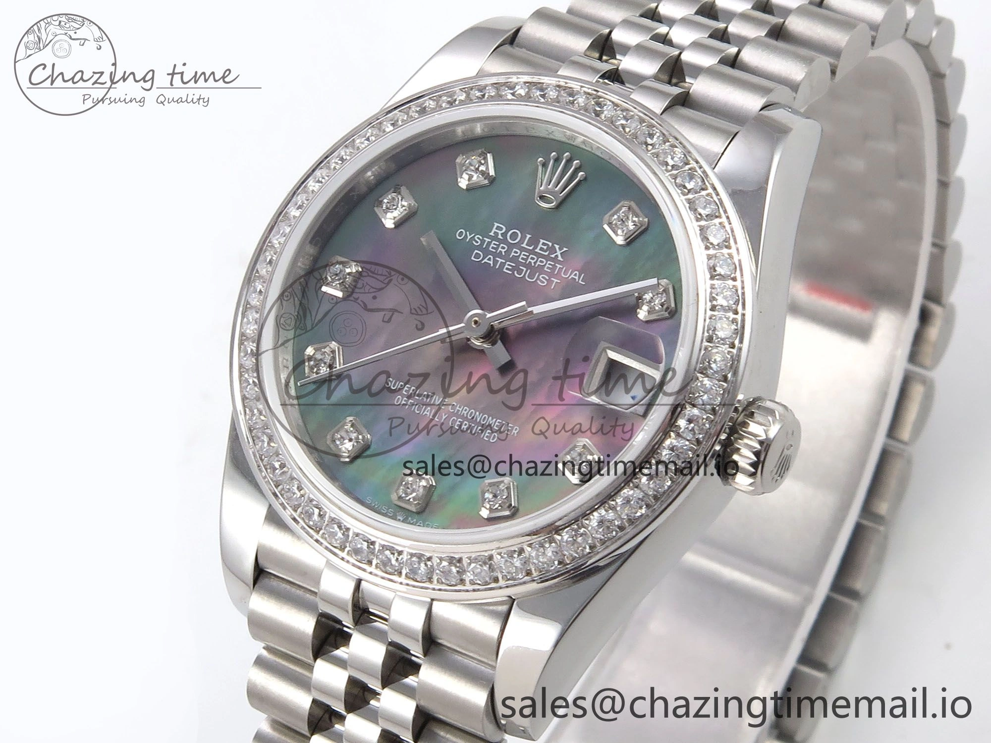 DateJust 31 278384RBR SS GMF 1:1 Best Edition 904L Steel Meteorite Diamonds Dial on Jubilee Bracelet A Classic 1154