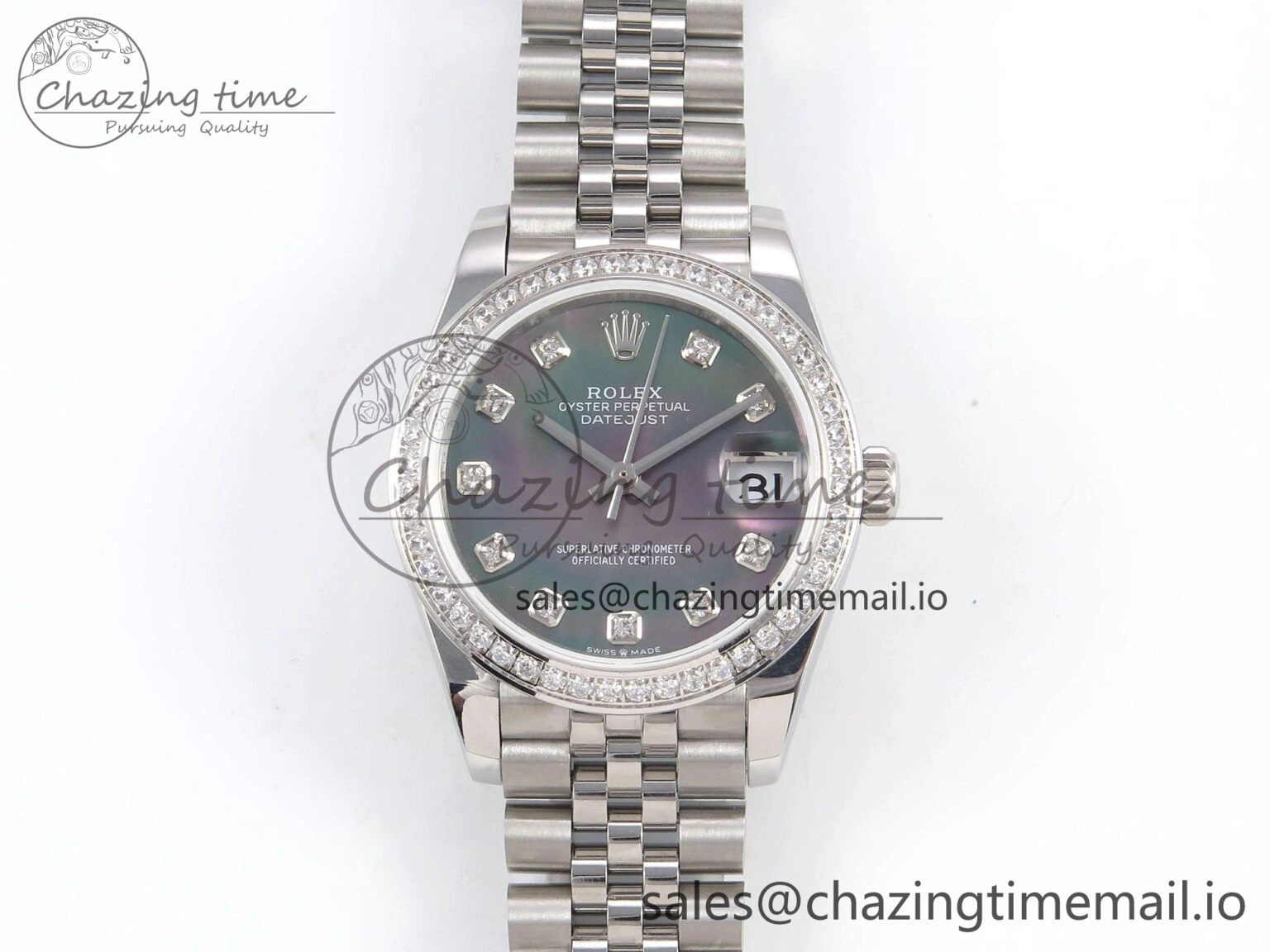 DateJust 31 278384RBR SS GMF 1:1 Best Edition 904L Steel Meteorite Diamonds Dial on Jubilee Bracelet A Classic 1154