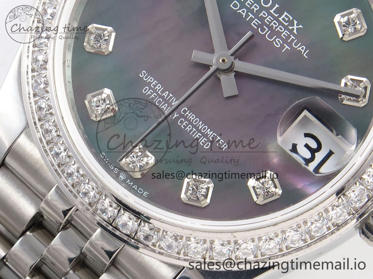 DateJust 31 278384RBR SS GMF 1:1 Best Edition 904L Steel Meteorite Diamonds Dial on Jubilee Bracelet A Classic 1154