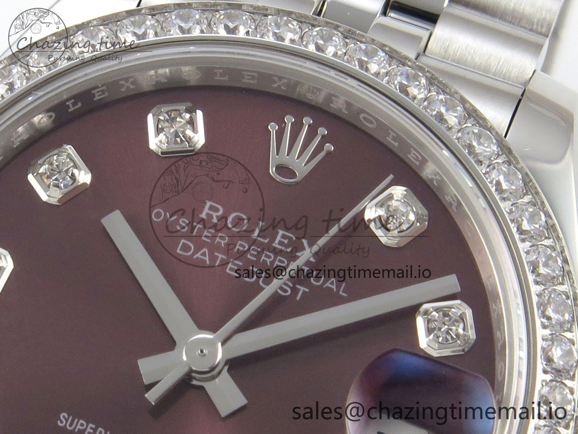 DateJust 31 278384RBR THBF 1:1 Best Edition 904L Steel Brown Diamonds Dial Diamonds Bezel on SS Jubilee Bracelet HZ Cal. Breathable 13