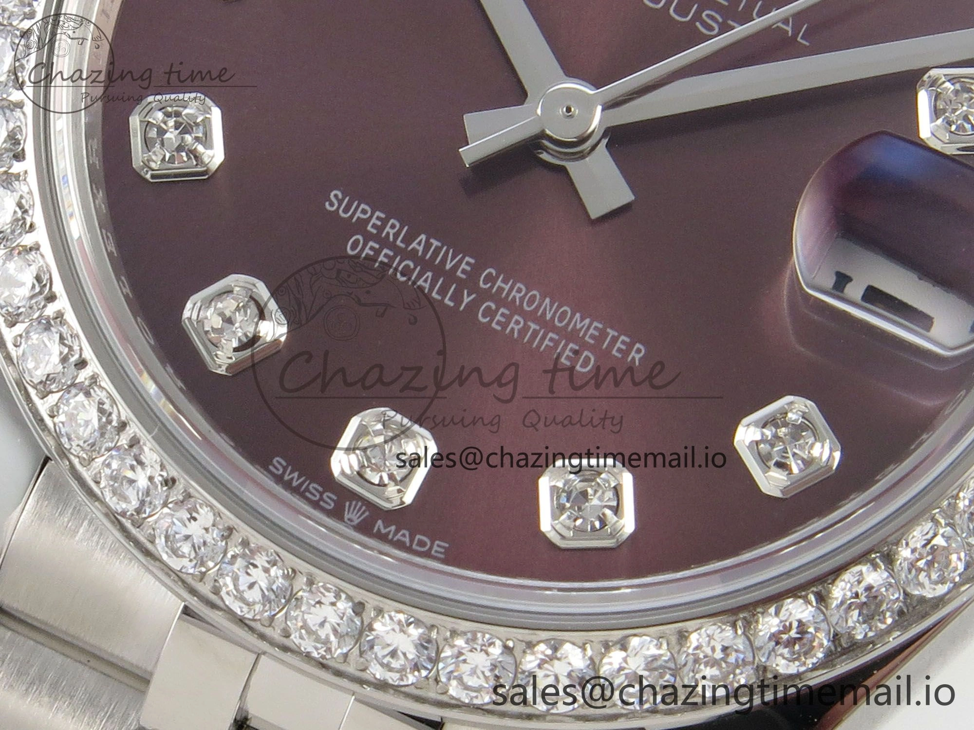 DateJust 31 278384RBR THBF 1:1 Best Edition 904L Steel Brown Diamonds Dial Diamonds Bezel on SS Jubilee Bracelet HZ Cal. Breathable 13