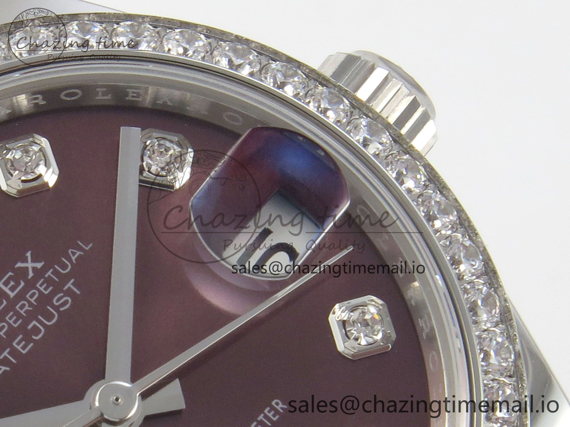 DateJust 31 278384RBR THBF 1:1 Best Edition 904L Steel Brown Diamonds Dial Diamonds Bezel on SS Jubilee Bracelet HZ Cal. Breathable 13