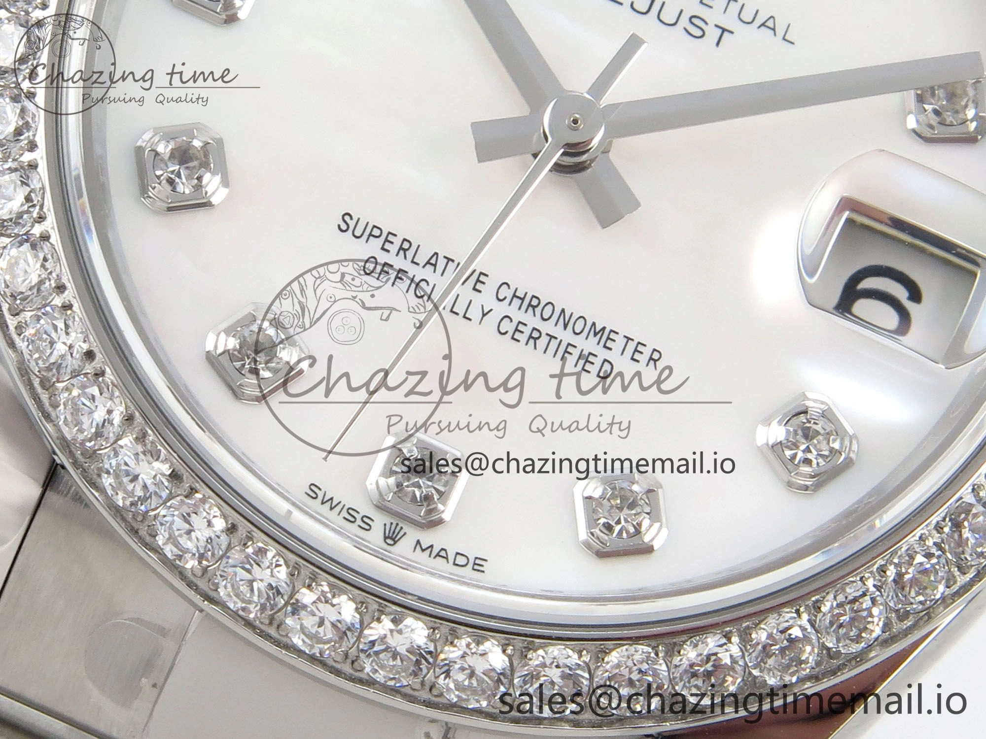 DateJust 31 278384RBR THBF 1:1 Best Edition 904L Steel White MOP Dial Diamonds Bezel on SS Oyster Bracelet HZ Cal. SmartChoice 67