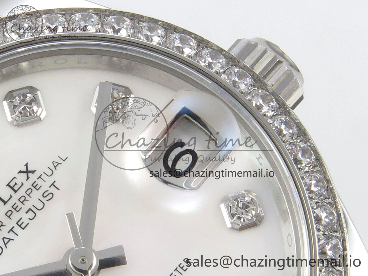 DateJust 31 278384RBR THBF 1:1 Best Edition 904L Steel White MOP Dial Diamonds Bezel on SS Oyster Bracelet HZ Cal. SmartChoice 67