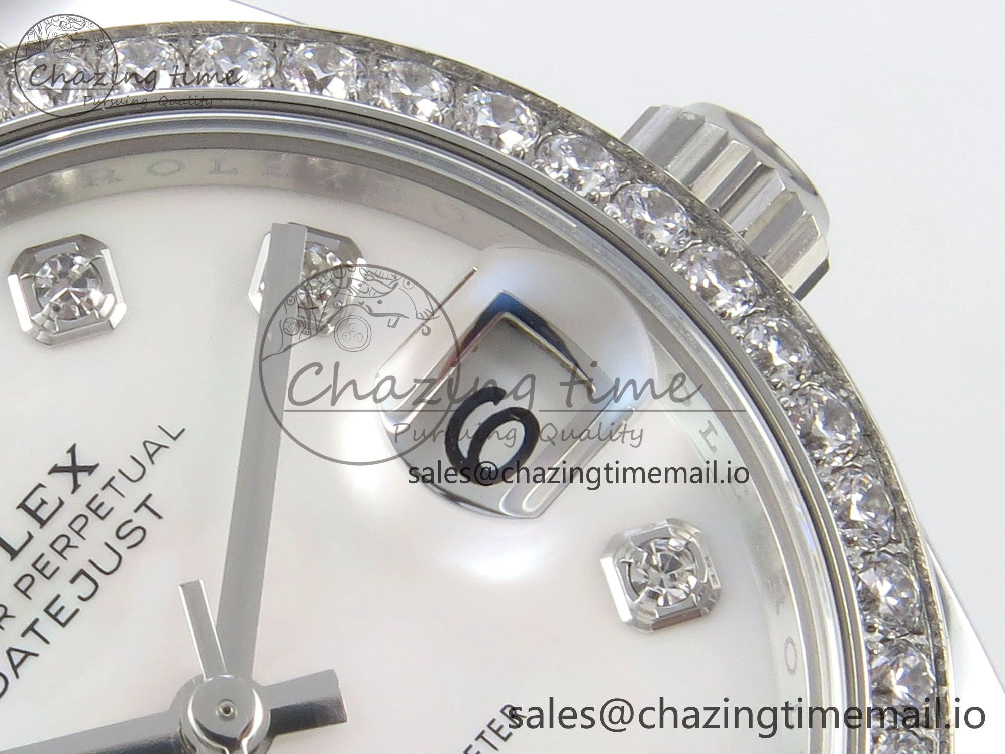 DateJust 31 278384RBR THBF 1:1 Best Edition 904L Steel White MOP Dial Diamonds Bezel on SS Oyster Bracelet HZ Cal. SmartChoice 67