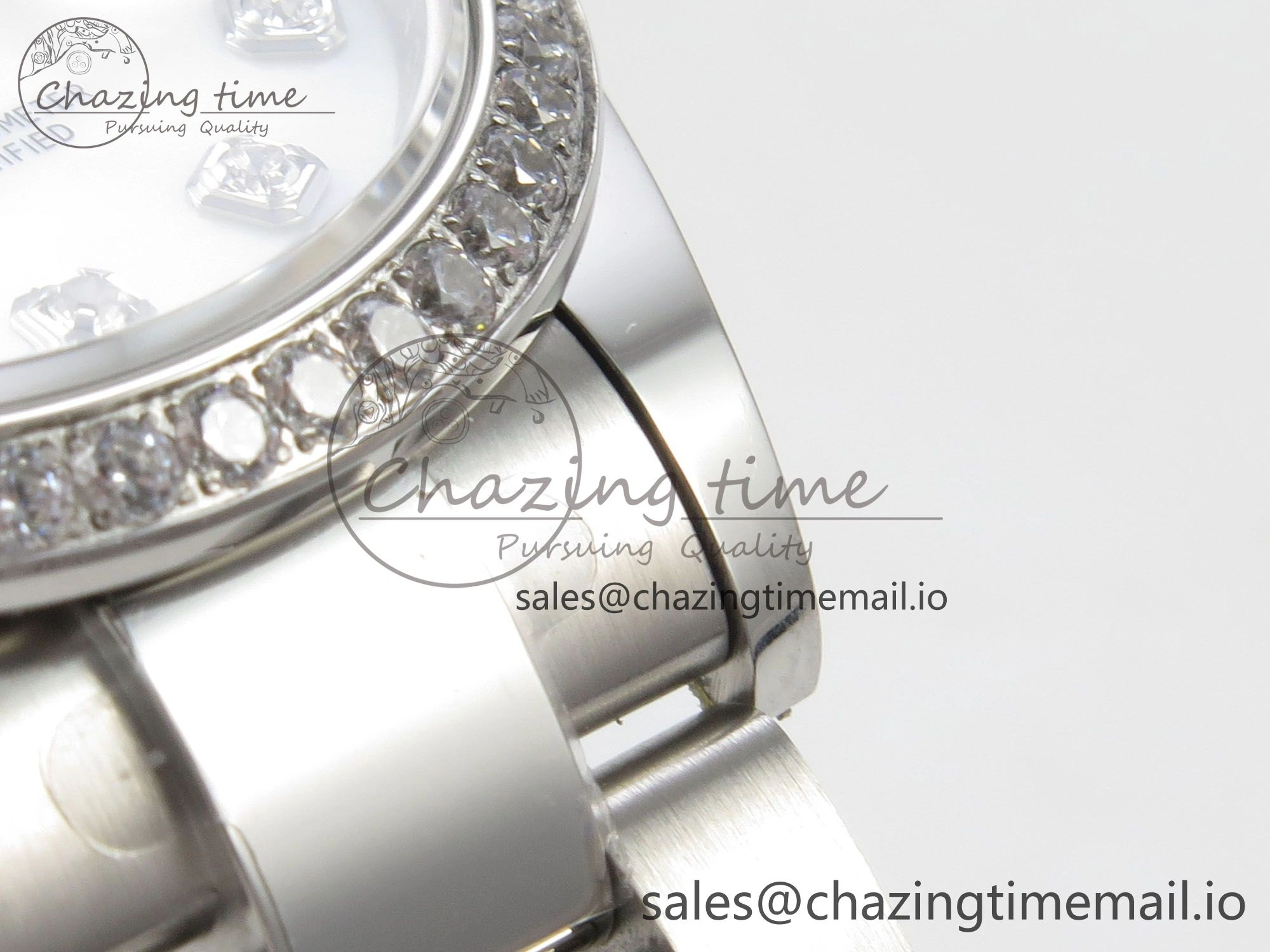 DateJust 31 278384RBR THBF 1:1 Best Edition 904L Steel White MOP Dial Diamonds Bezel on SS Oyster Bracelet HZ Cal. SmartChoice 67