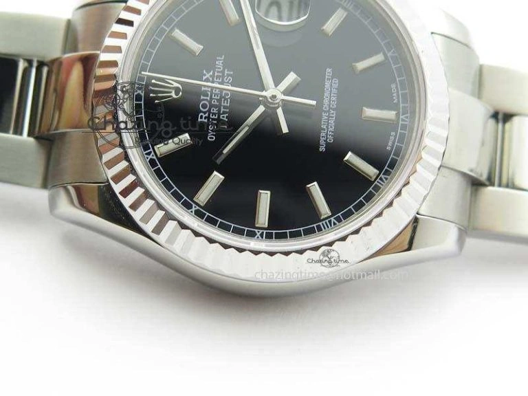 ModernLook DateJust 31mm SS BP-Maker Best Edition Black Dial On SS Bracelet A2824 V 3844