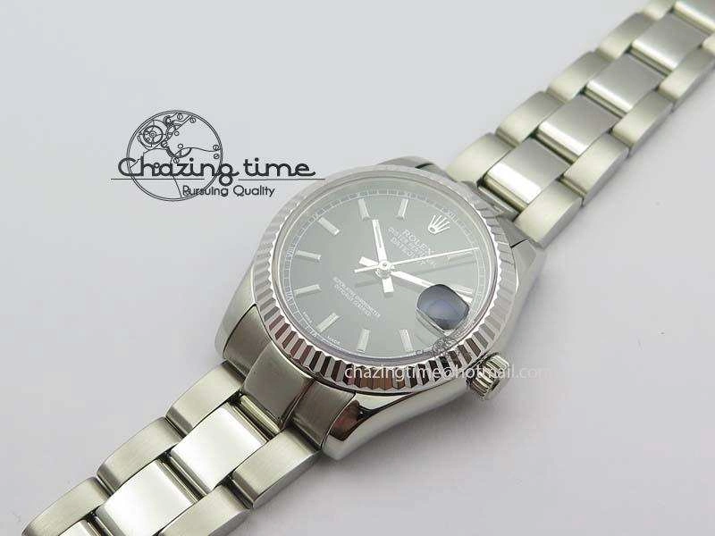 ModernLook DateJust 31mm SS BP-Maker Best Edition Black Dial On SS Bracelet A2824 V 3844