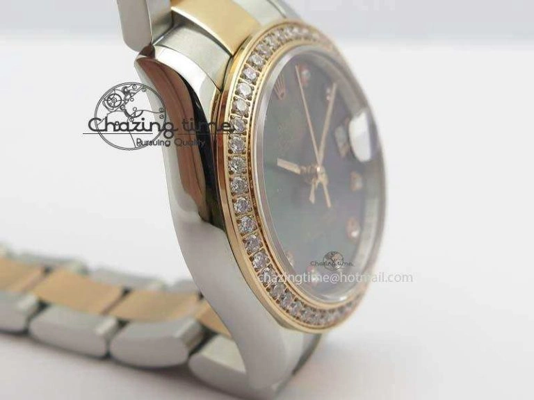 DateJust 31mm SS RG BP-Maker Best Edition MOP Diamond Markers Dial On SS RG Bracelet A2824 V MoistureWicking 3843