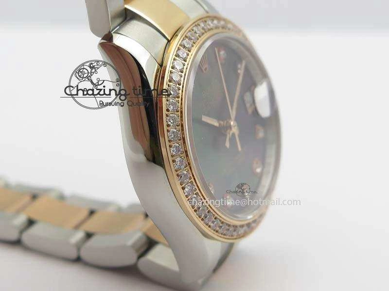 DateJust 31mm SS RG BP-Maker Best Edition MOP Diamond Markers Dial On SS RG Bracelet A2824 V MoistureWicking 3843